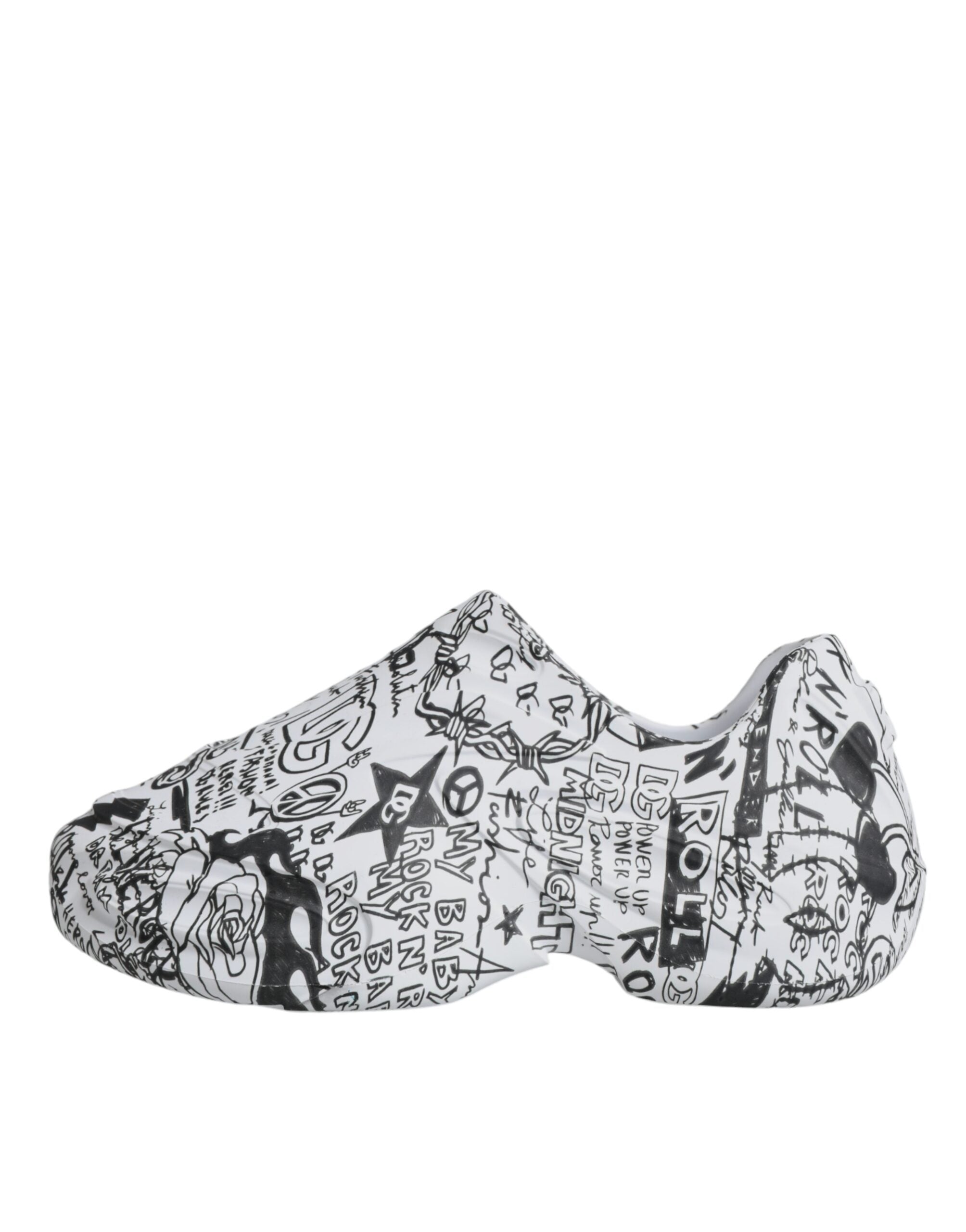 White Black Graffiti Daymaster Sneakers Shoes - ventzia