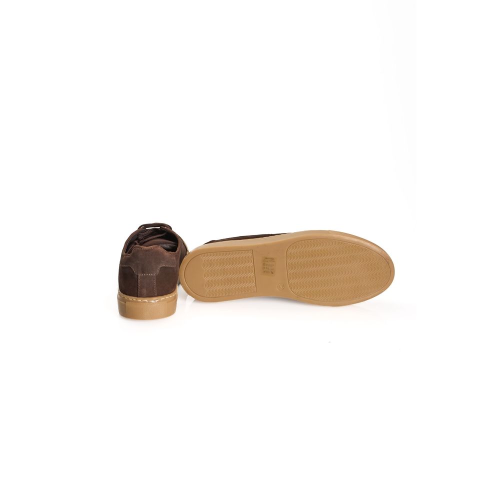 Brown Calfskin Men Sneaker - ventzia