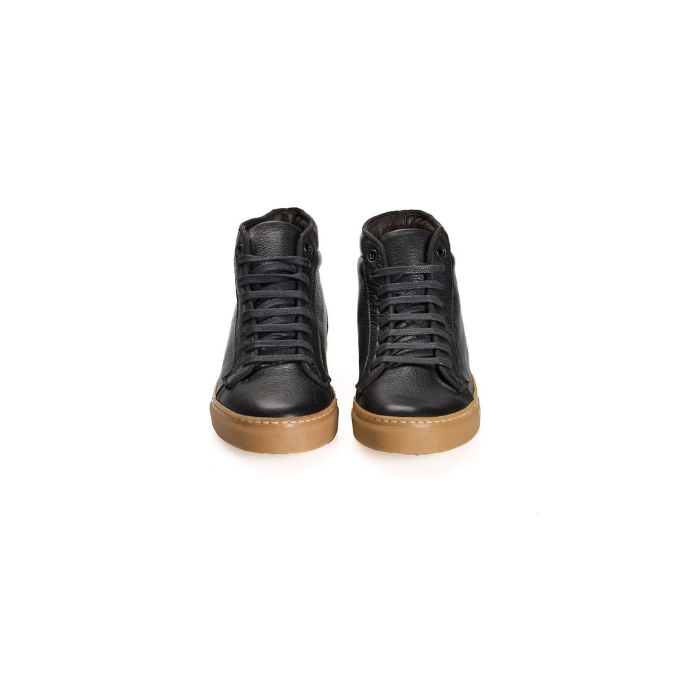 Black Calfskin Men Sneaker - ventzia