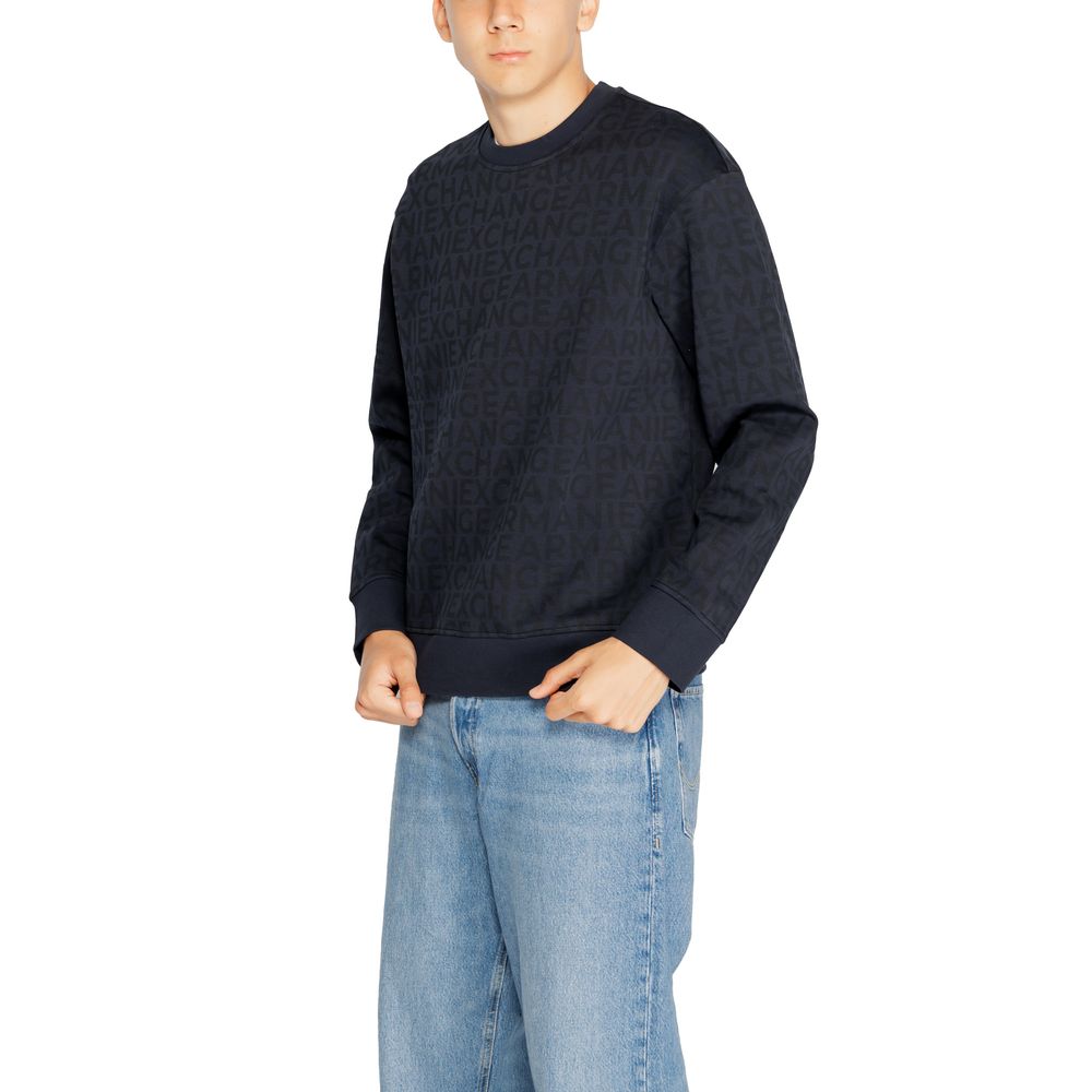Blue Cotton Sweatshirt - ventzia