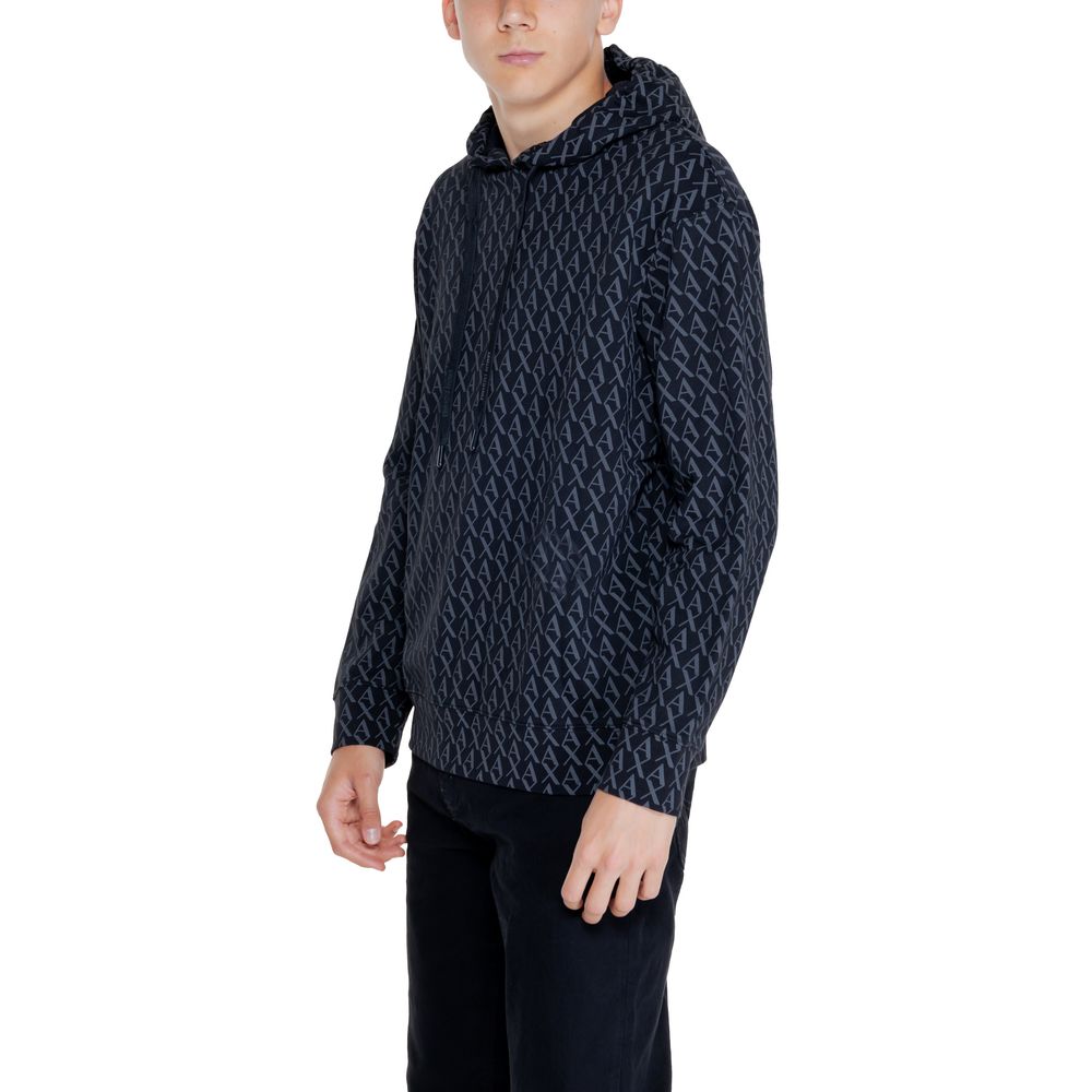 Black Cotton Hoody - ventzia