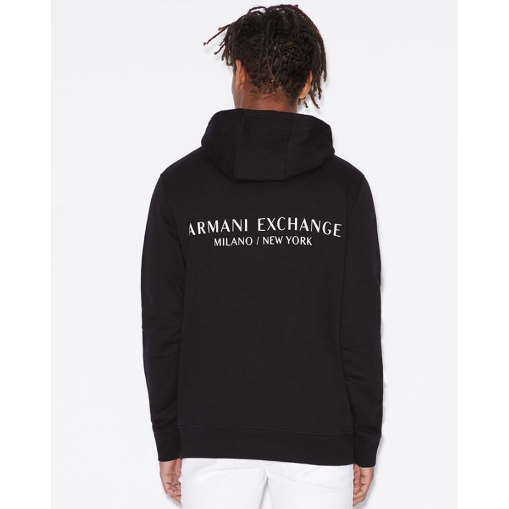 Black Cotton Hoody - ventzia