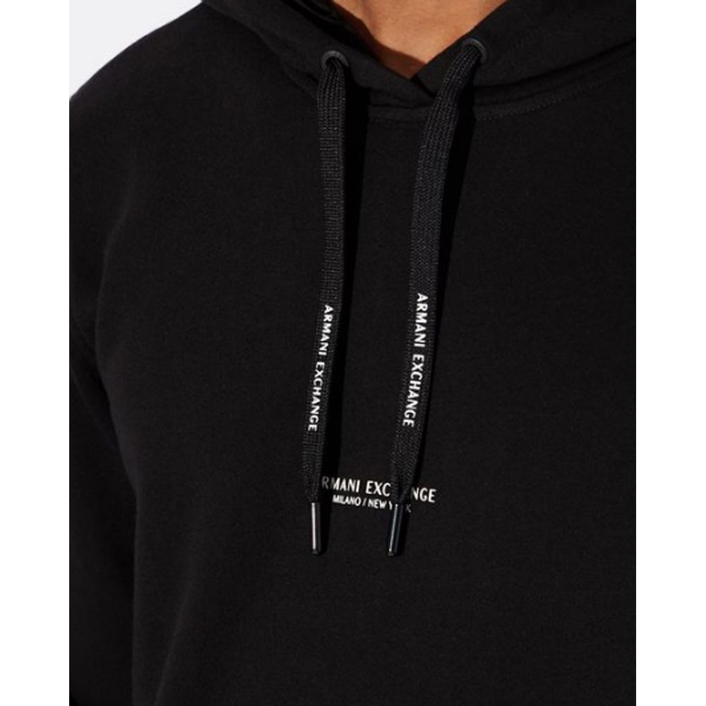 Black Cotton Hoody - ventzia