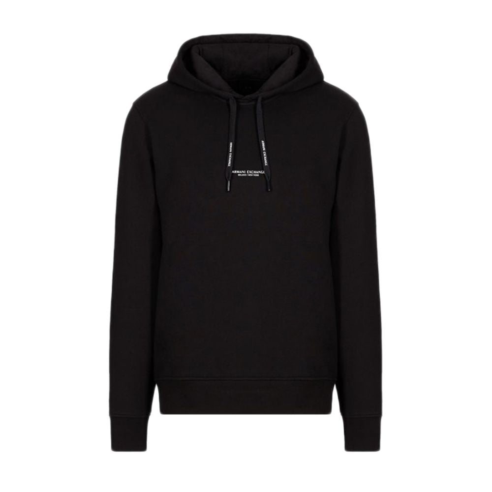 Black Cotton Hoody - ventzia