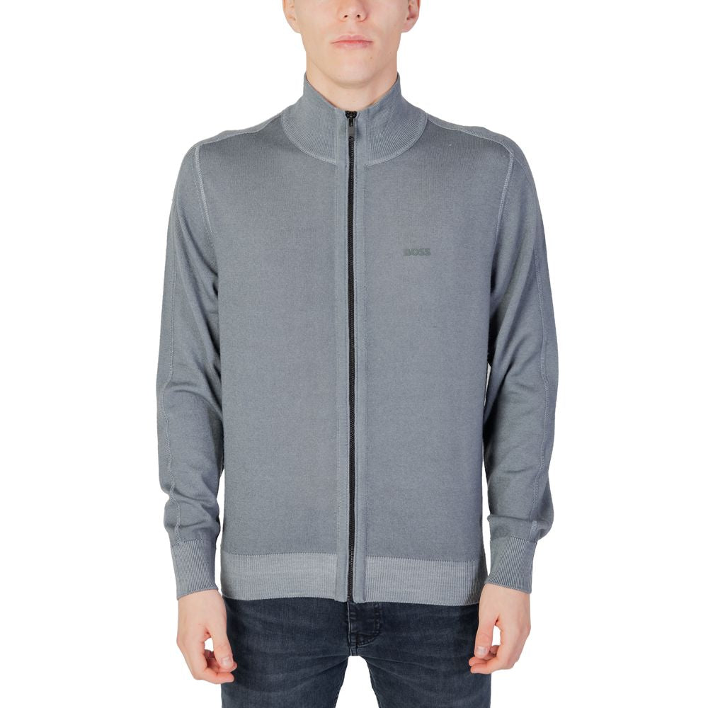 Gray Wool Cardigan - ventzia