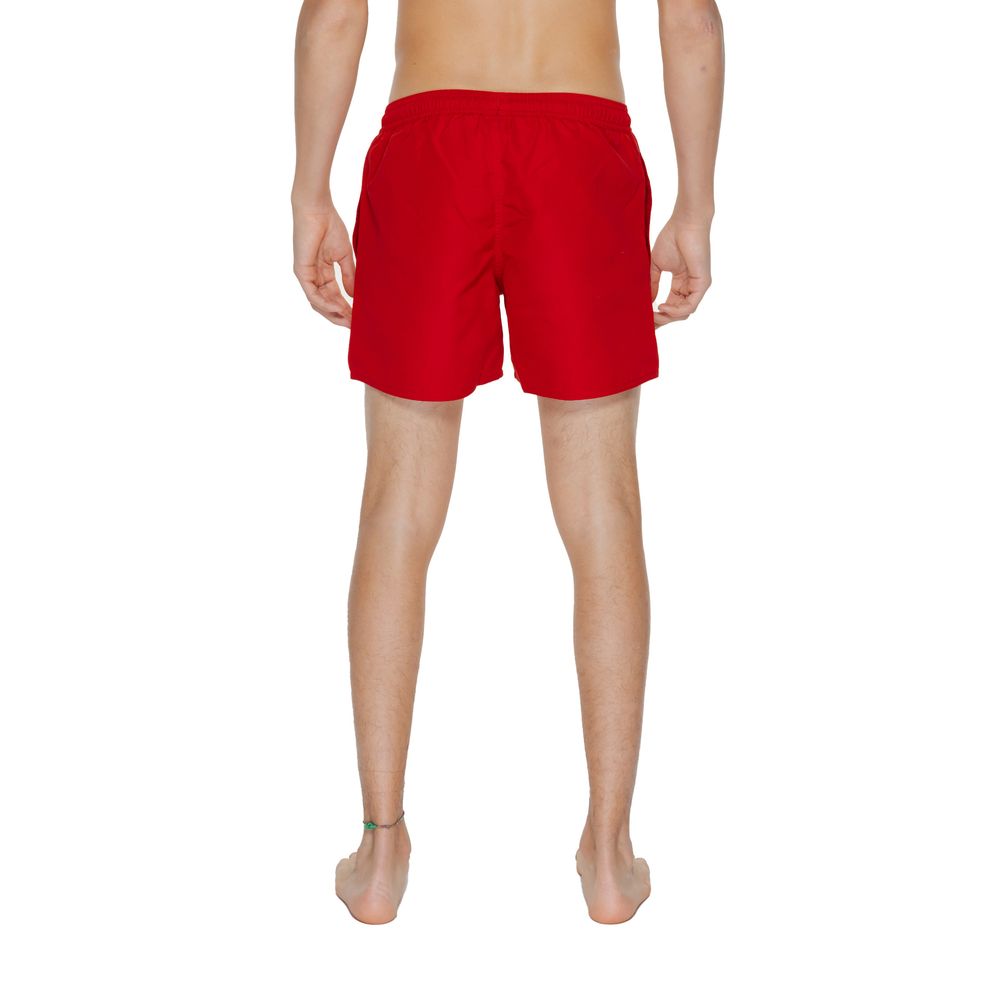 Red Polyester Swim Short