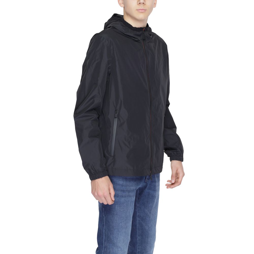Black Polyester Jackets & Coat - ventzia