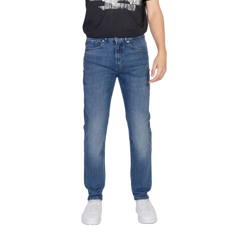 Blue Cotton Relaxed Fit Jean