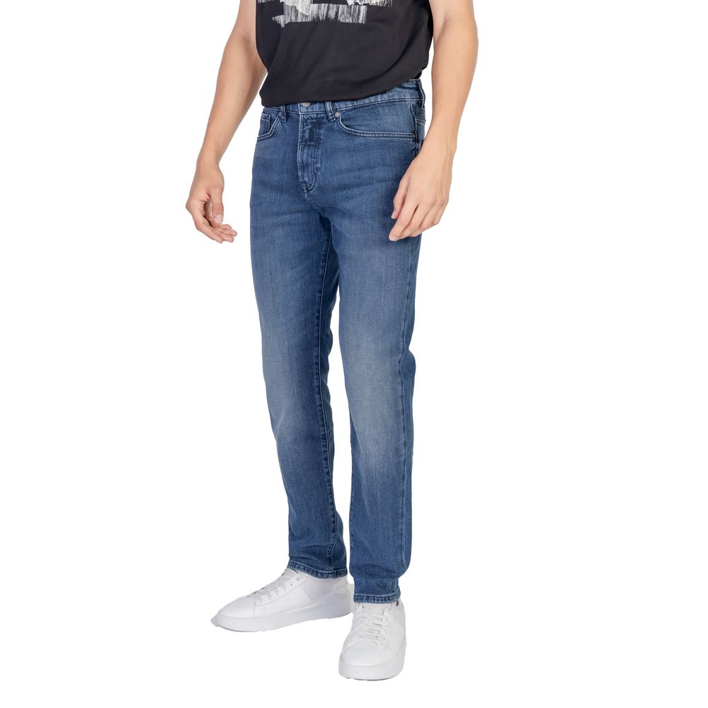 Blue Cotton Relaxed Fit Jean