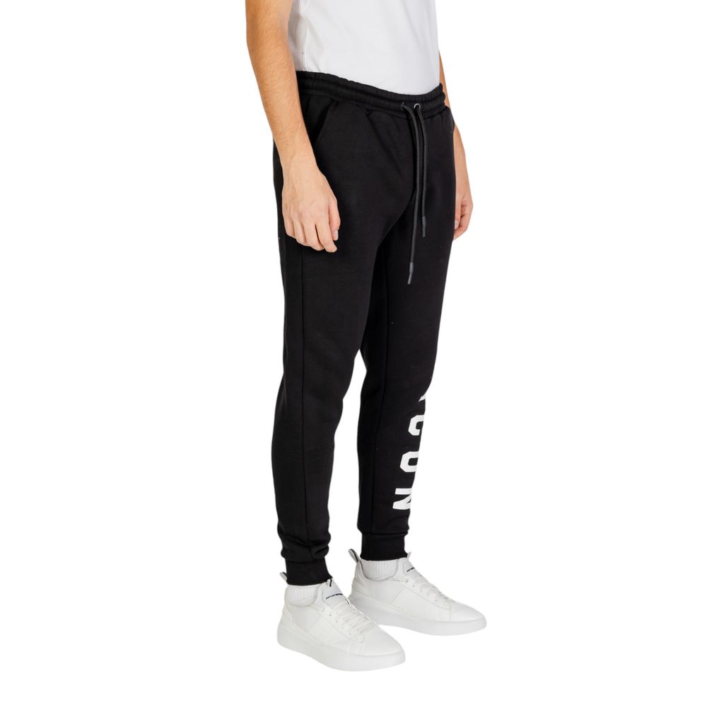 Black And White Cotton Joggers Workout Pant - ventzia