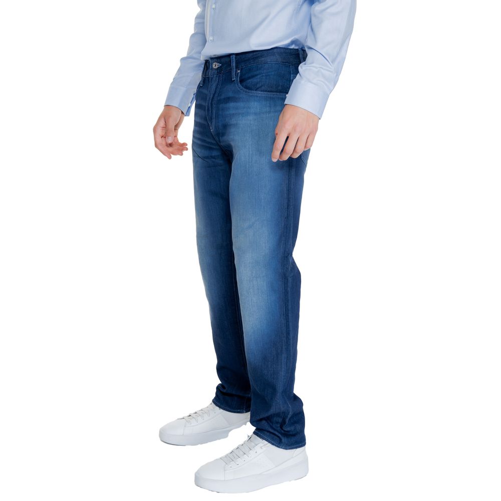 Blue Cotton Skinny Pant - ventzia