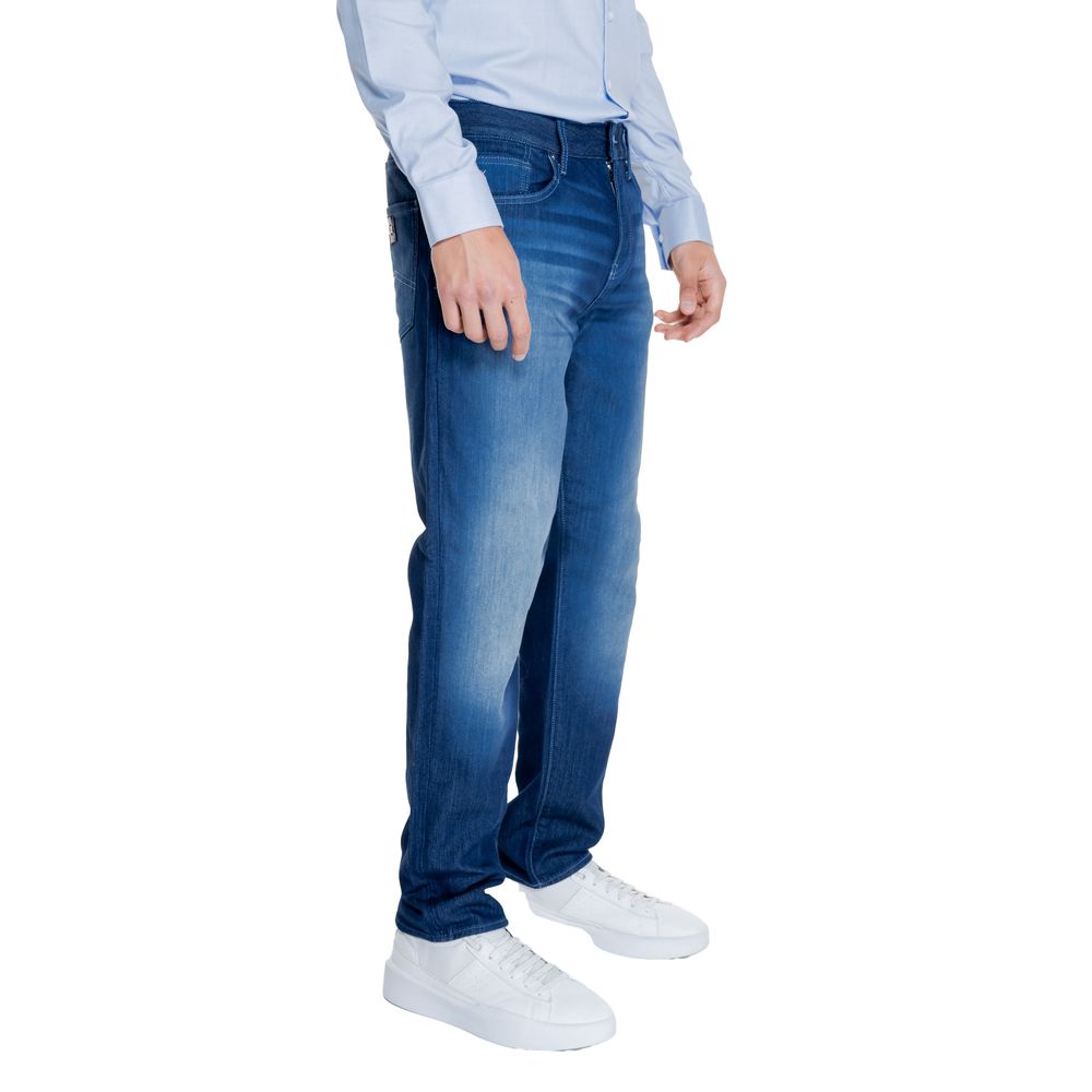 Blue Cotton Skinny Pant - ventzia