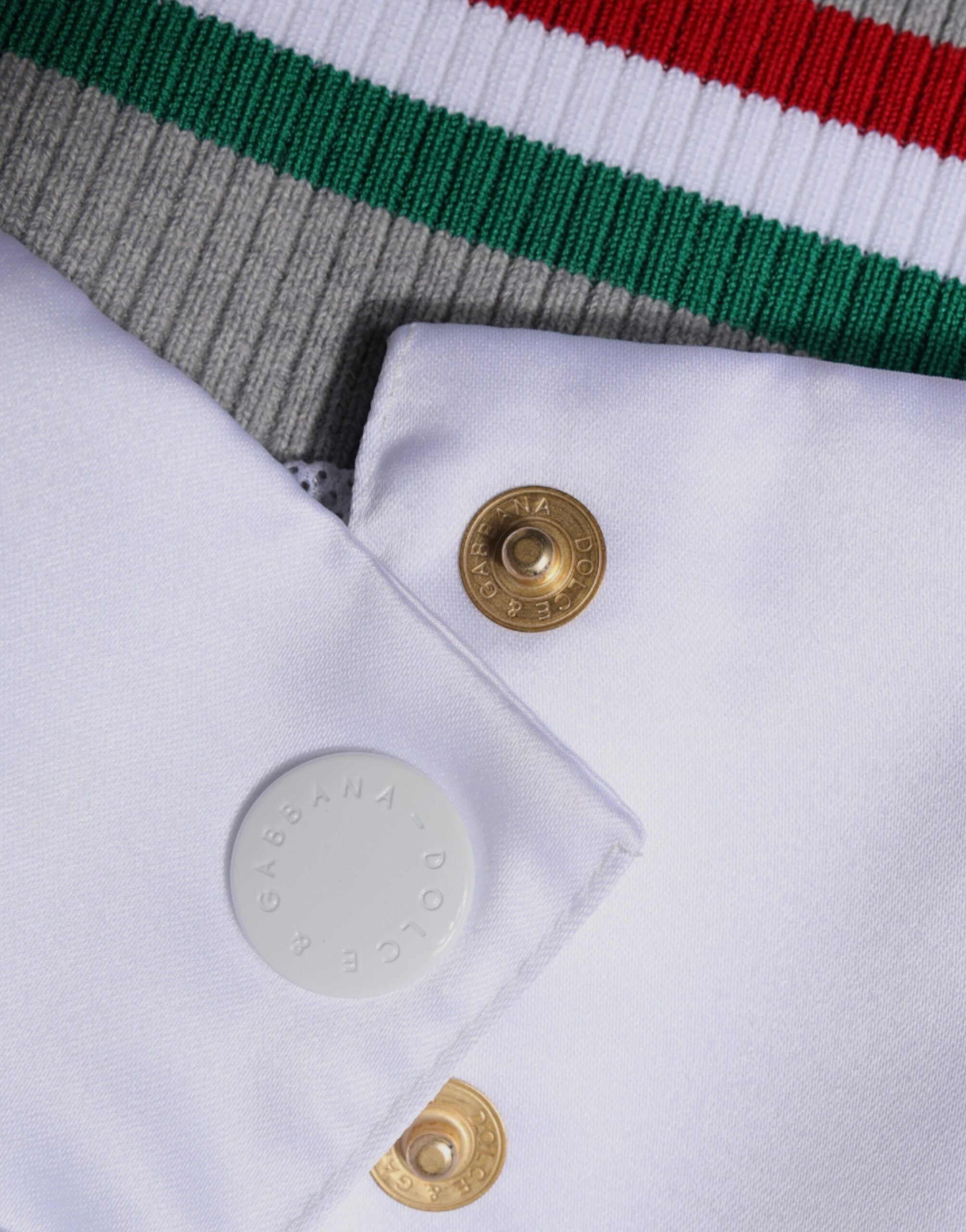 Multicolor Italia Button Down Bomber Jacket - ventzia