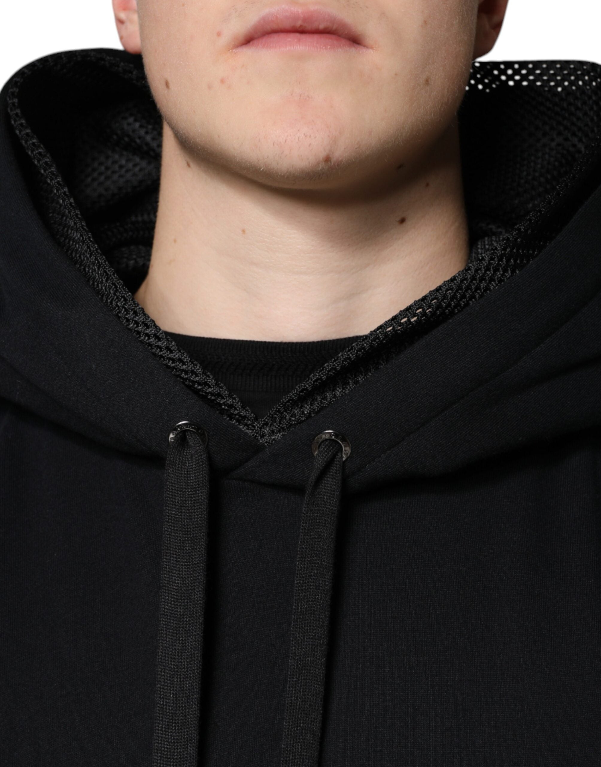 Black Hooded Pullover Men Sweatshirt Sweater - ventzia