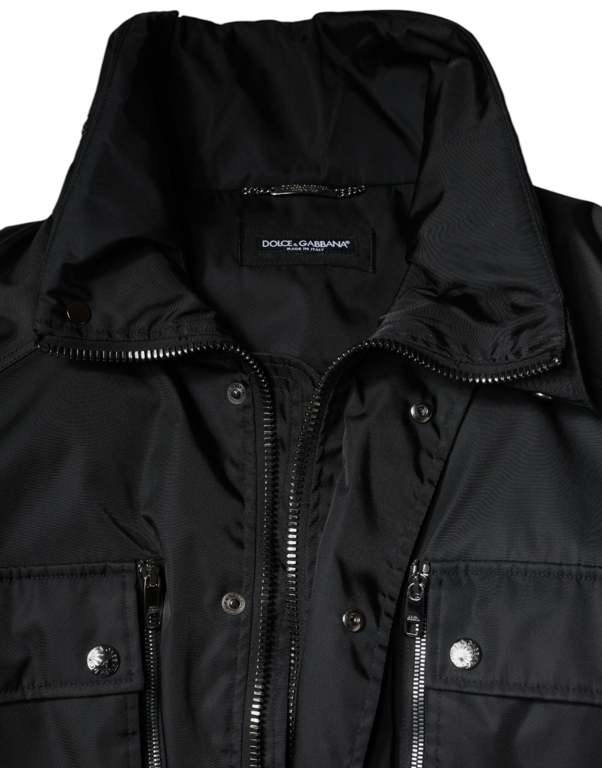 Black Nylon Winter Men Parka Coat Jacket - ventzia