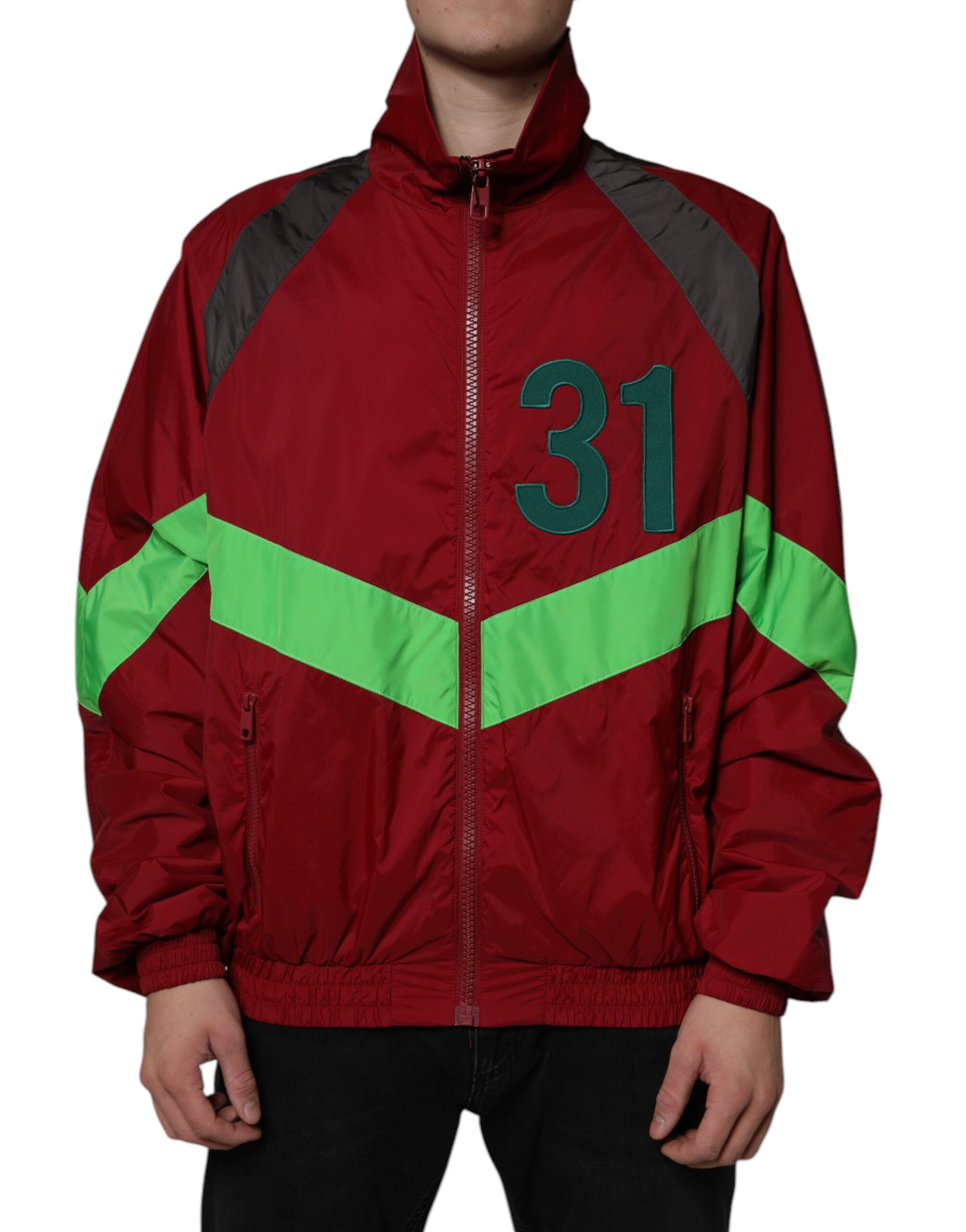 Multicolor Nylon Full Zip Windbreaker Jacket - ventzia