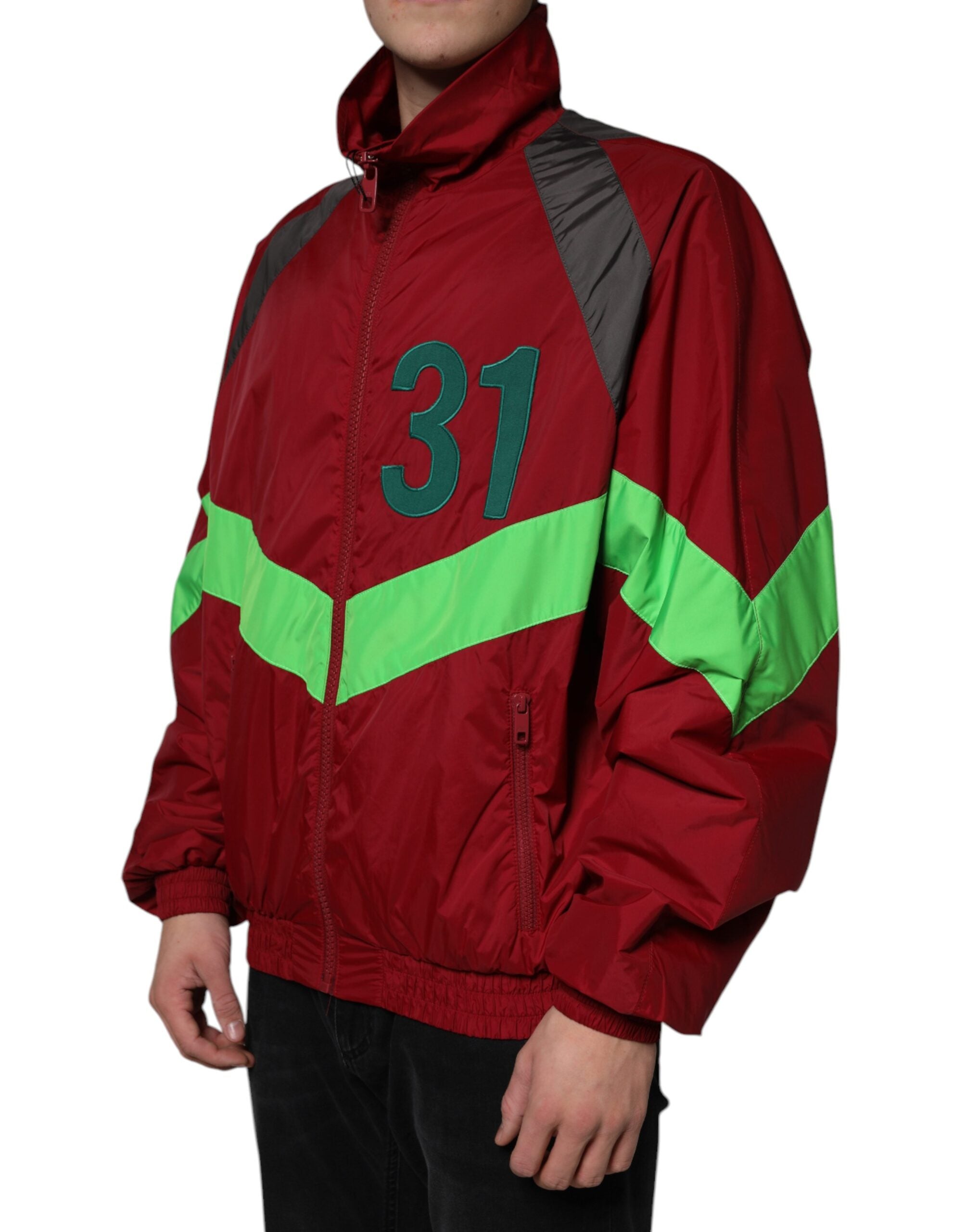 Multicolor Nylon Full Zip Windbreaker Jacket - ventzia