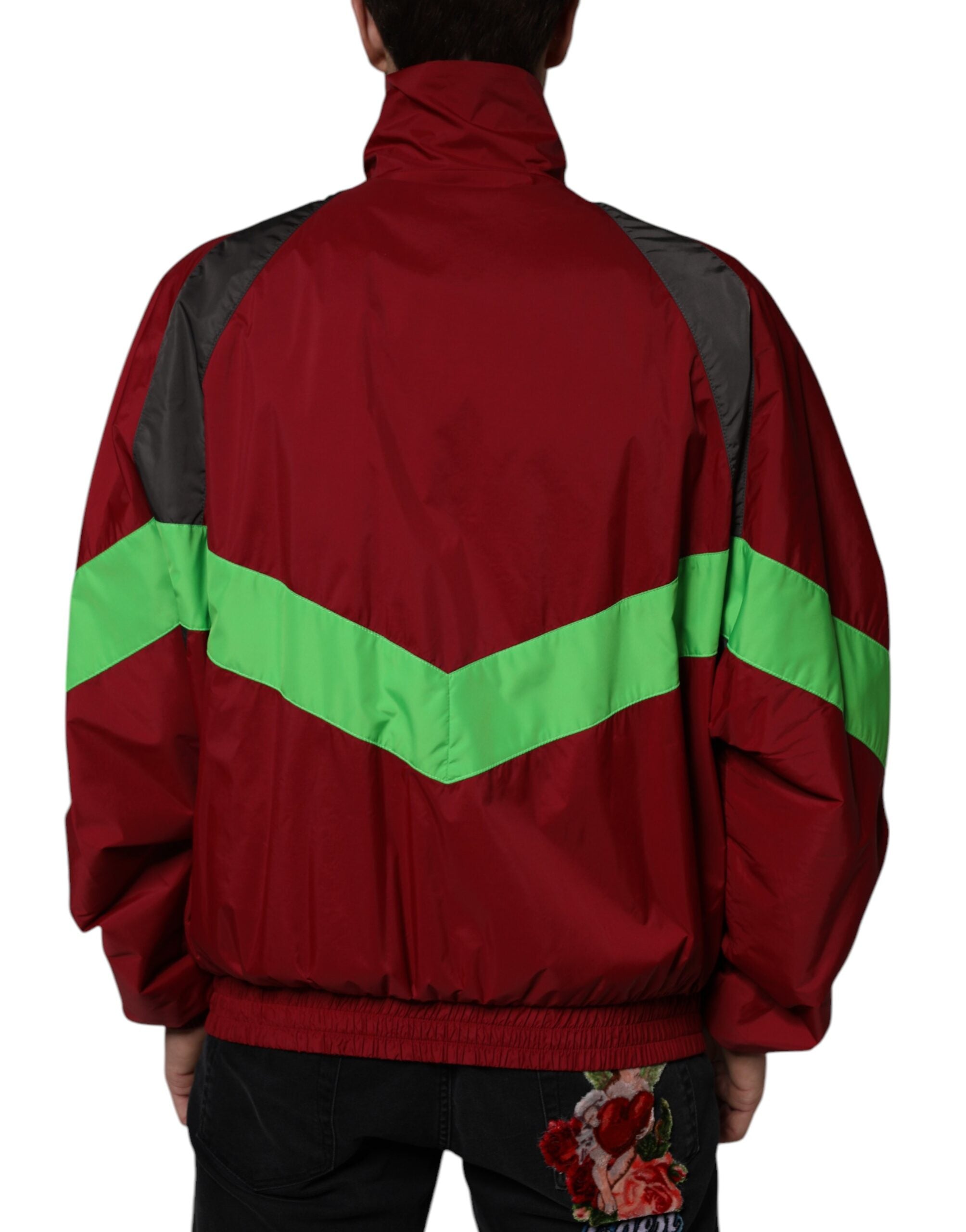 Multicolor Nylon Full Zip Windbreaker Jacket - ventzia