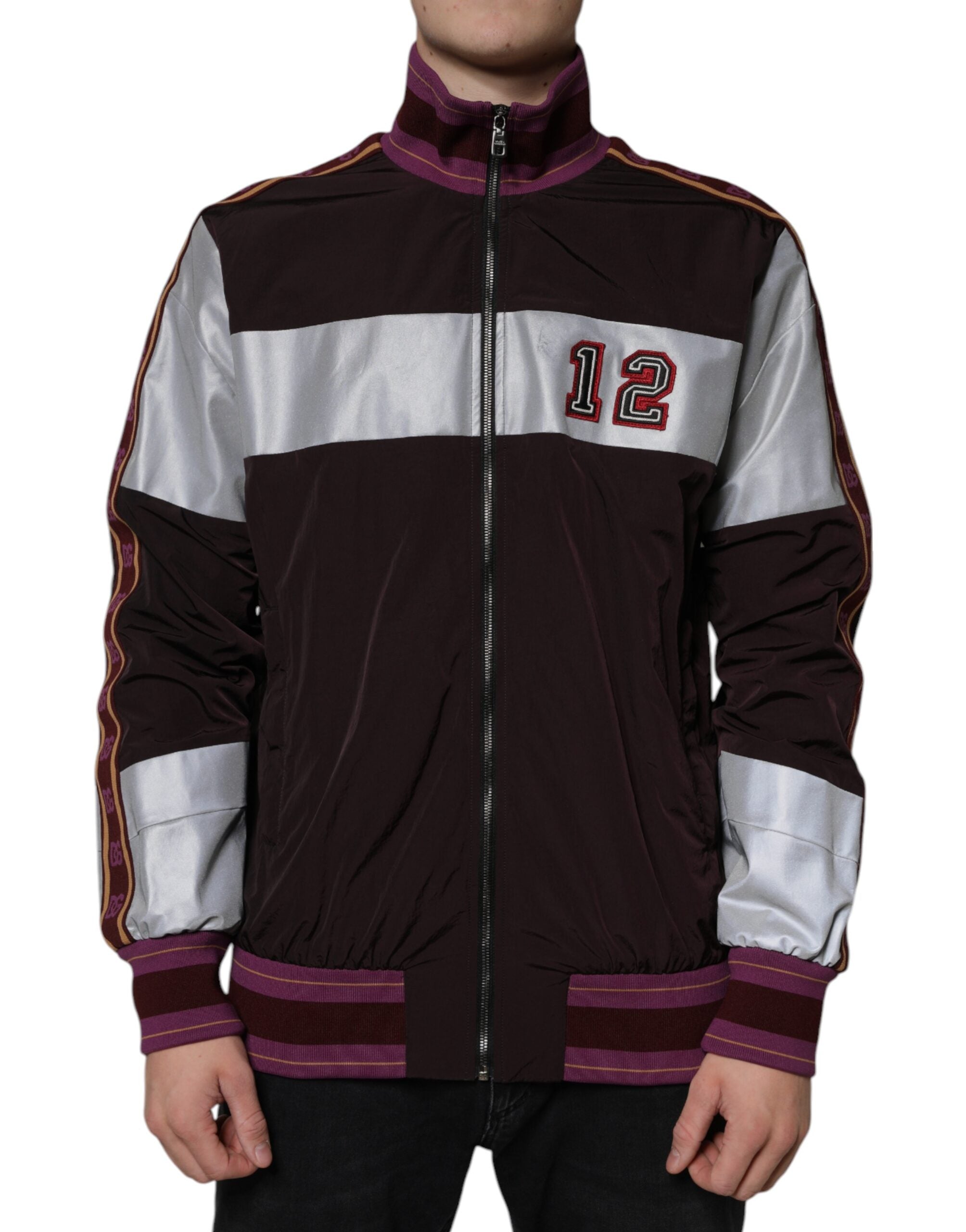 Multicolor Full Zip Jersey Men Bomber Jacket - ventzia