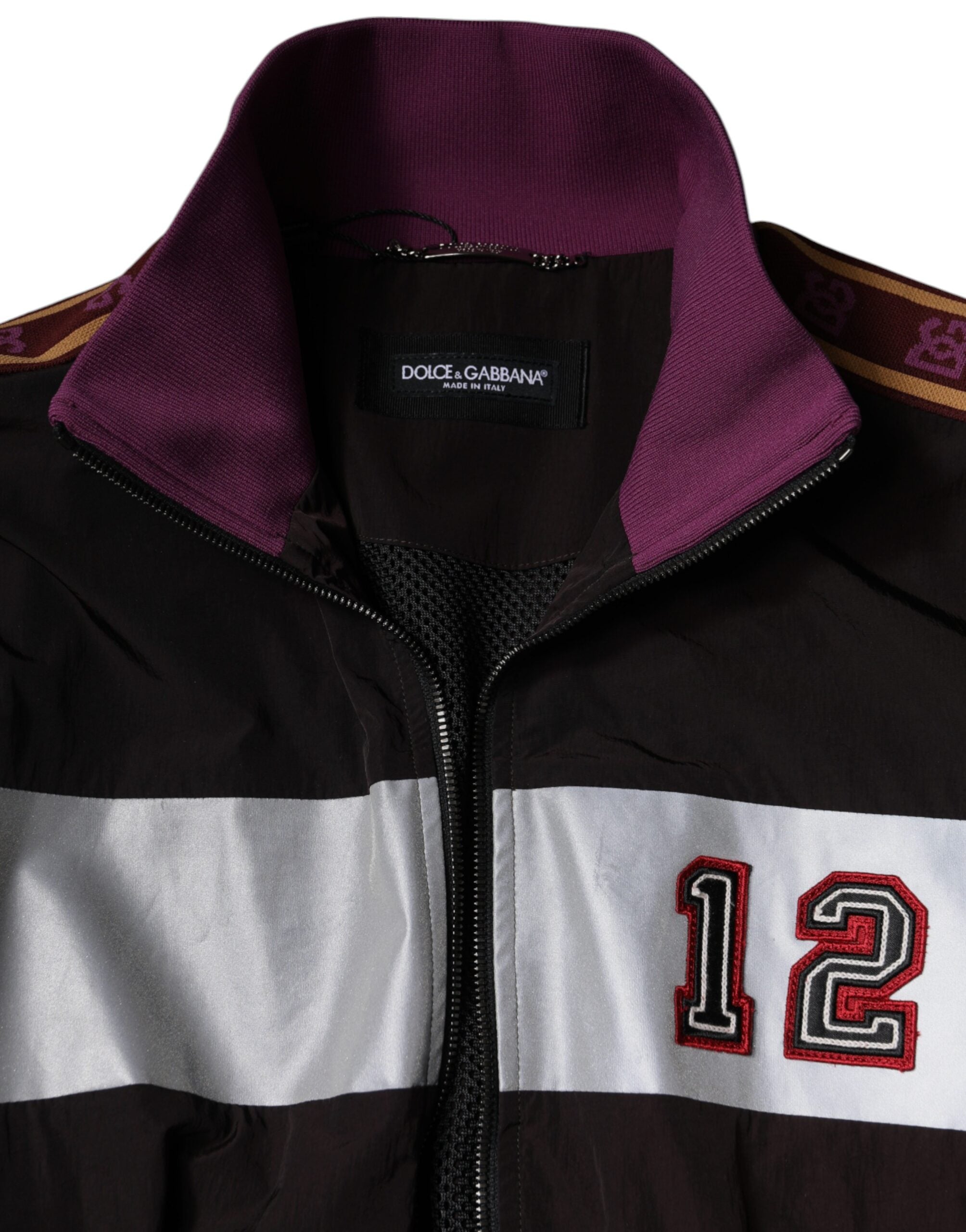 Multicolor Full Zip Jersey Men Bomber Jacket - ventzia