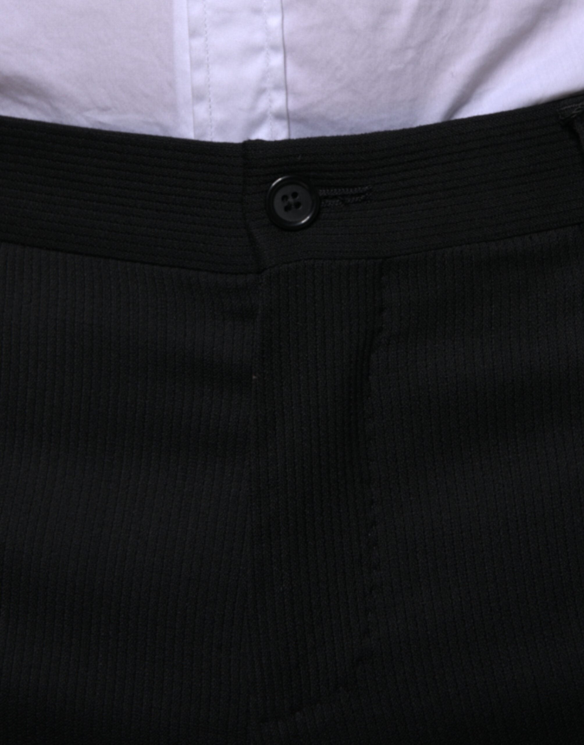 Black Wool Skinny Formal Dress Pants - ventzia