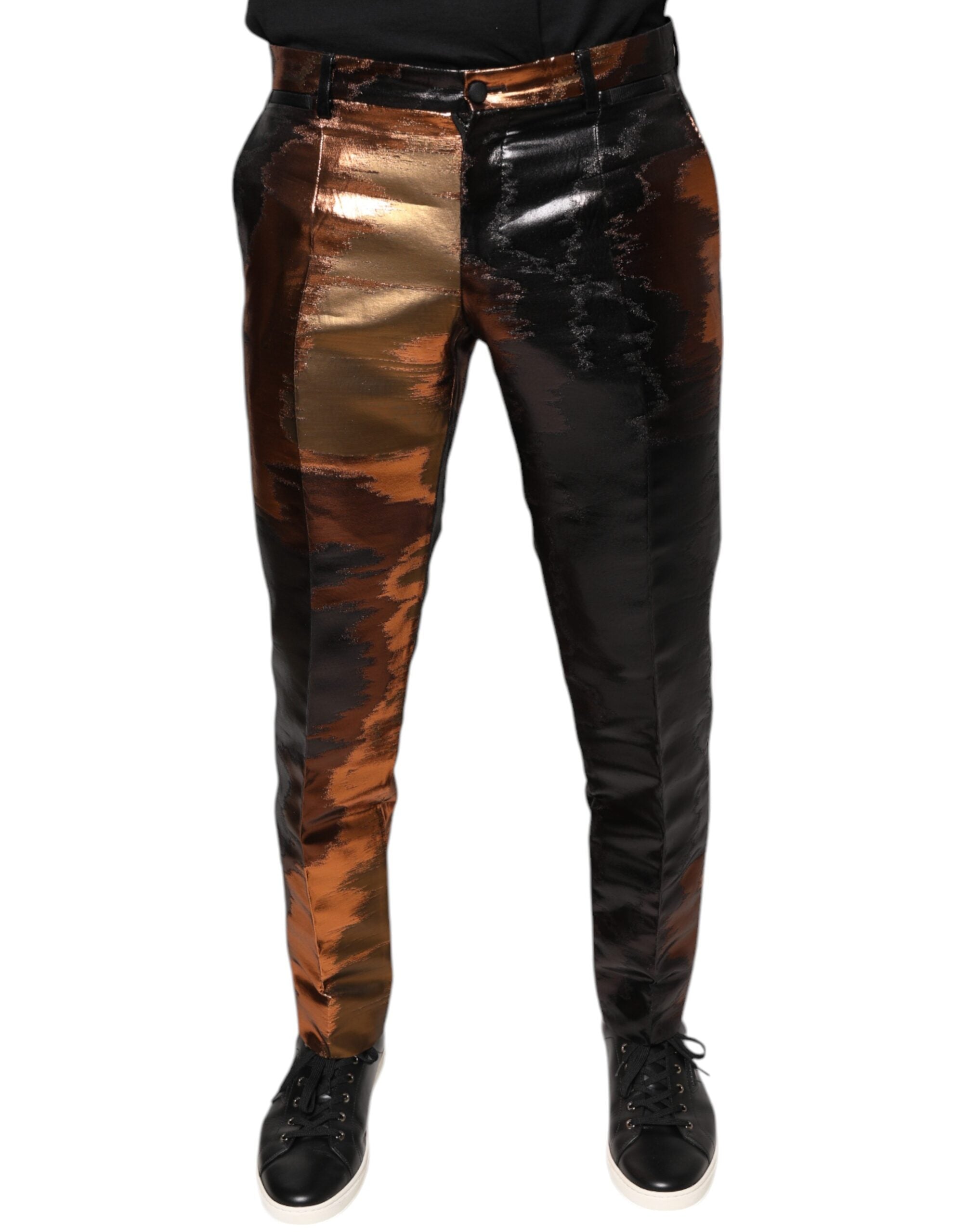 Multicolor Jacquard Skinny Men Pants - ventzia