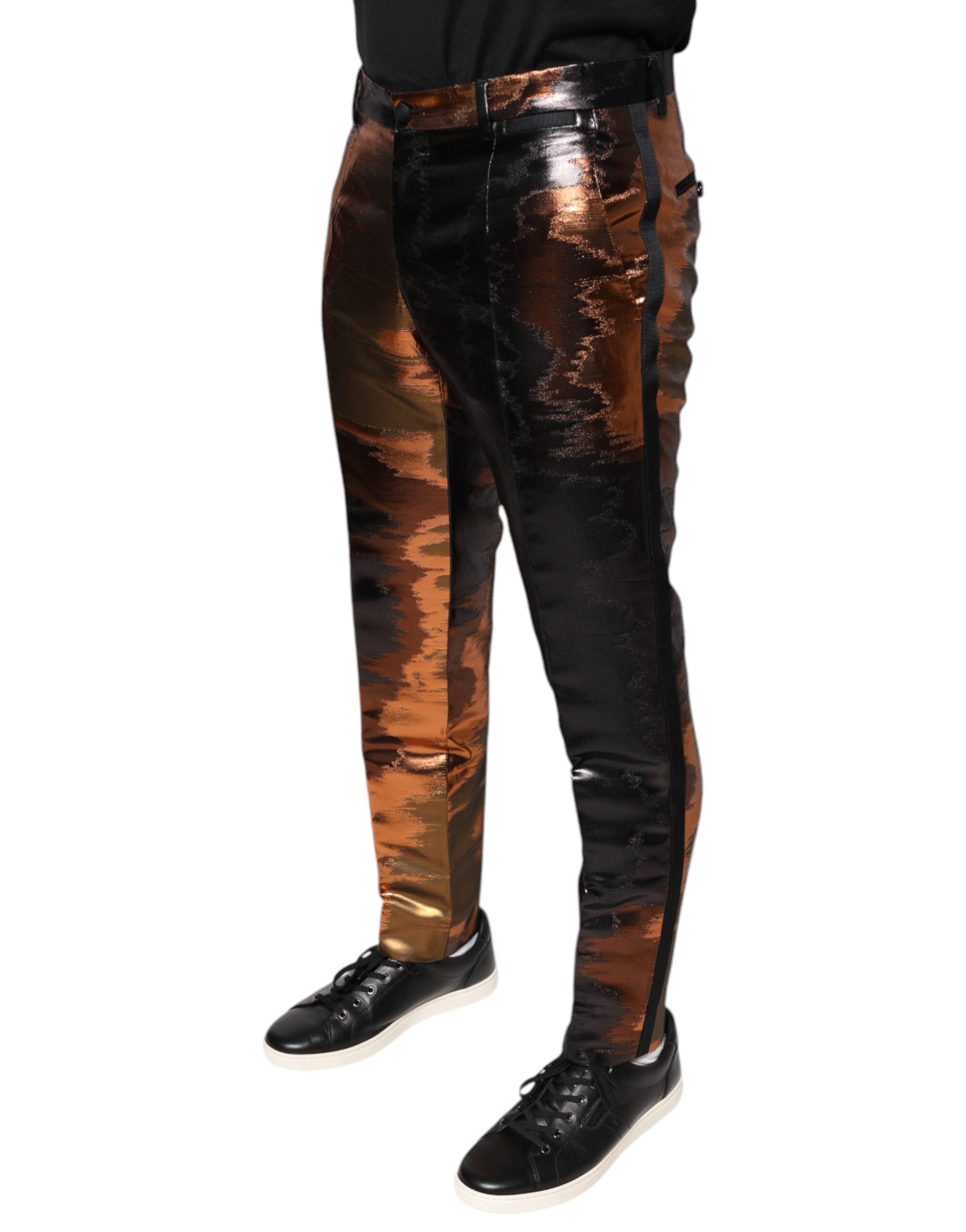 Multicolor Jacquard Skinny Men Pants - ventzia