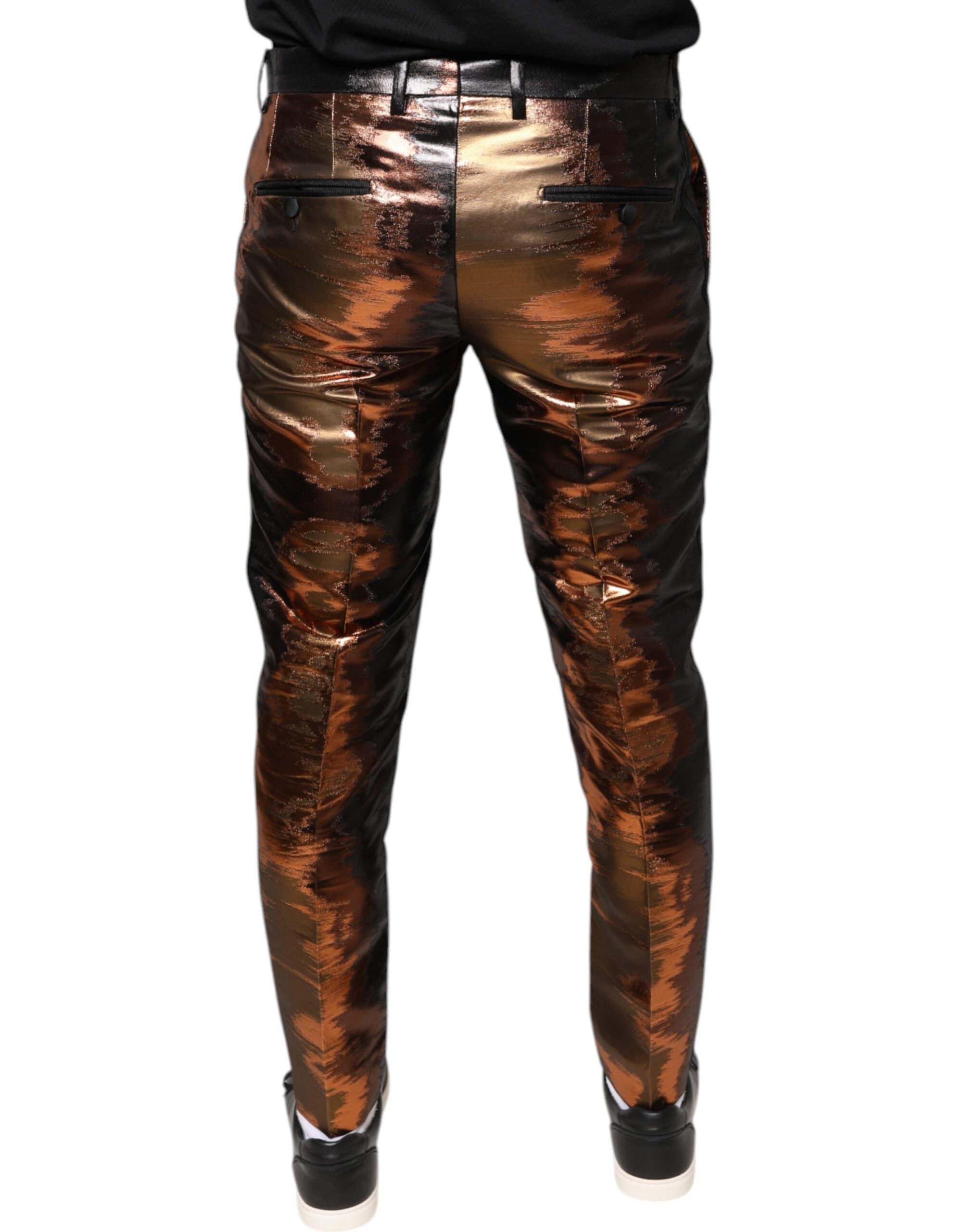 Multicolor Jacquard Skinny Men Pants - ventzia