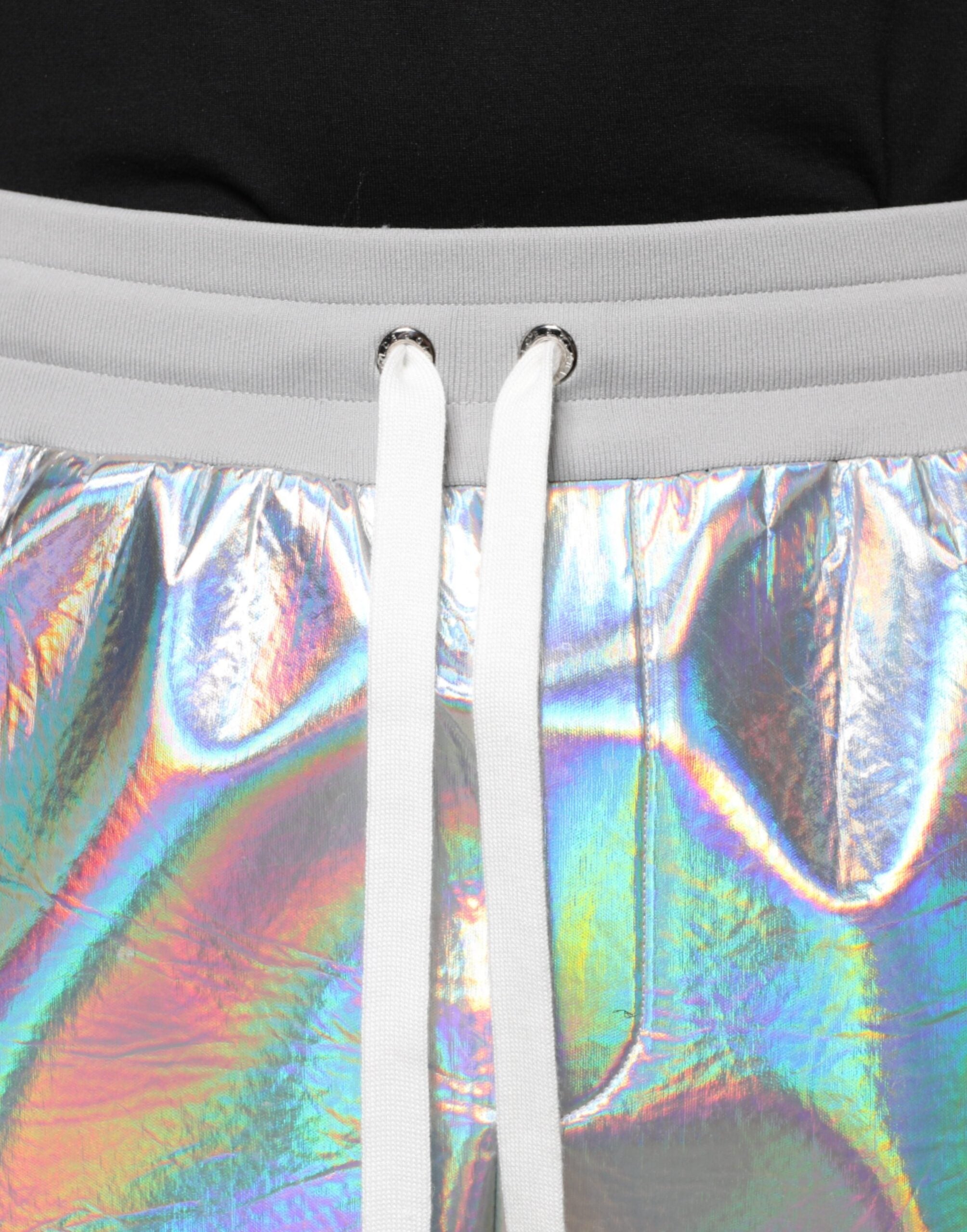 Silver Iridescent Men Jogger Sweatpants Pants - ventzia