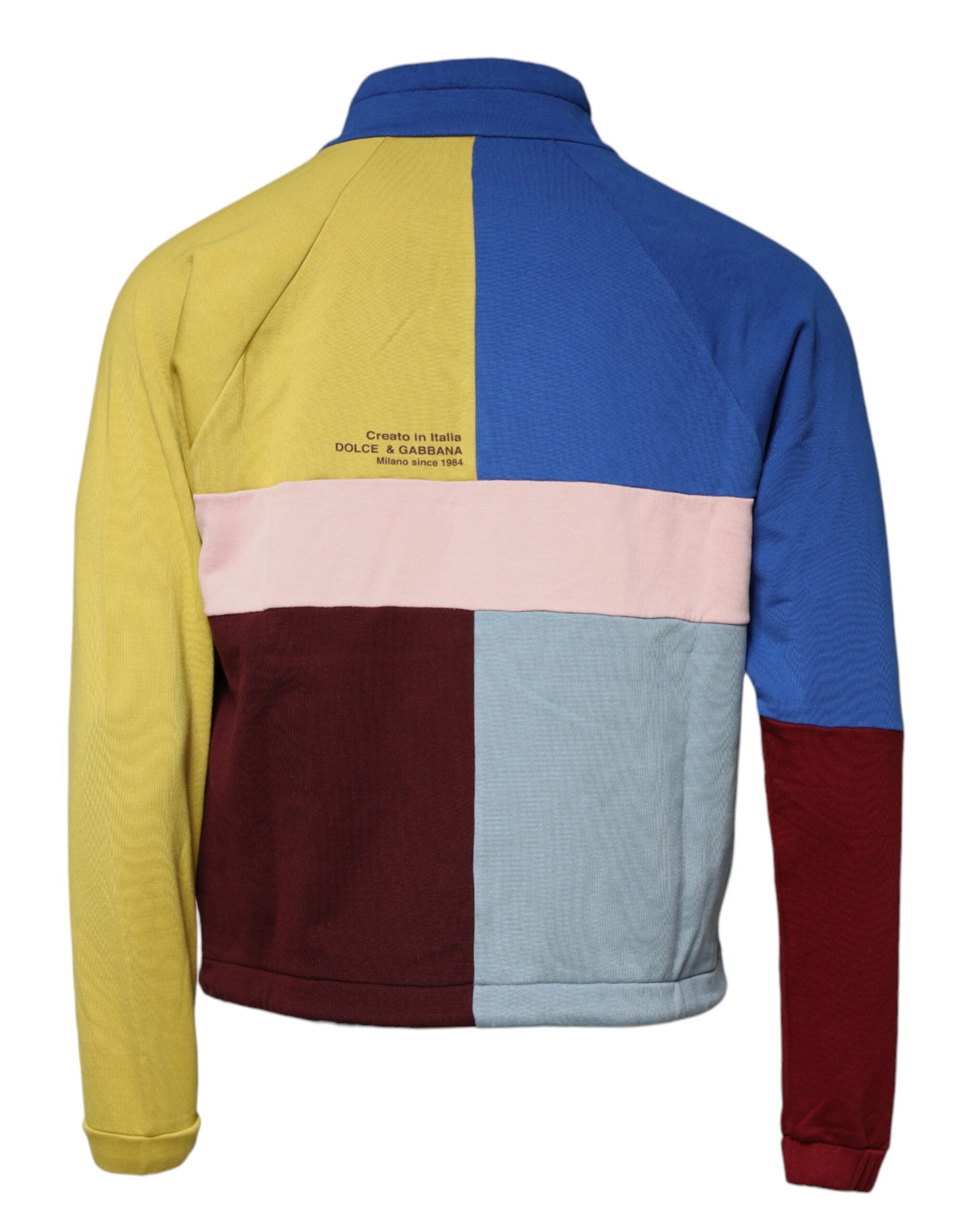 Multicolor Patchwork Men Sweatshirt Sweater - ventzia