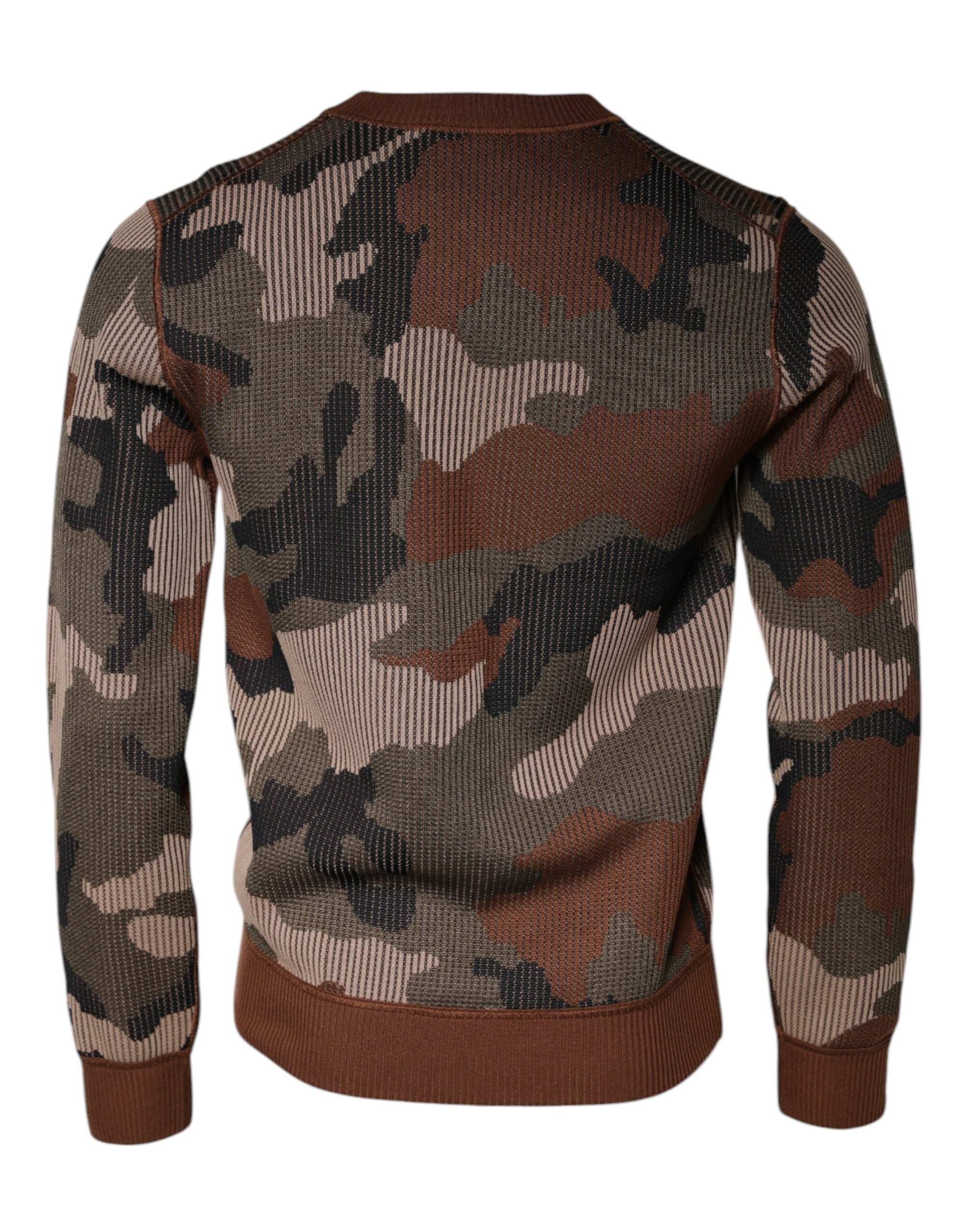 Multicolor Camouflage Men Pullover Sweater - ventzia