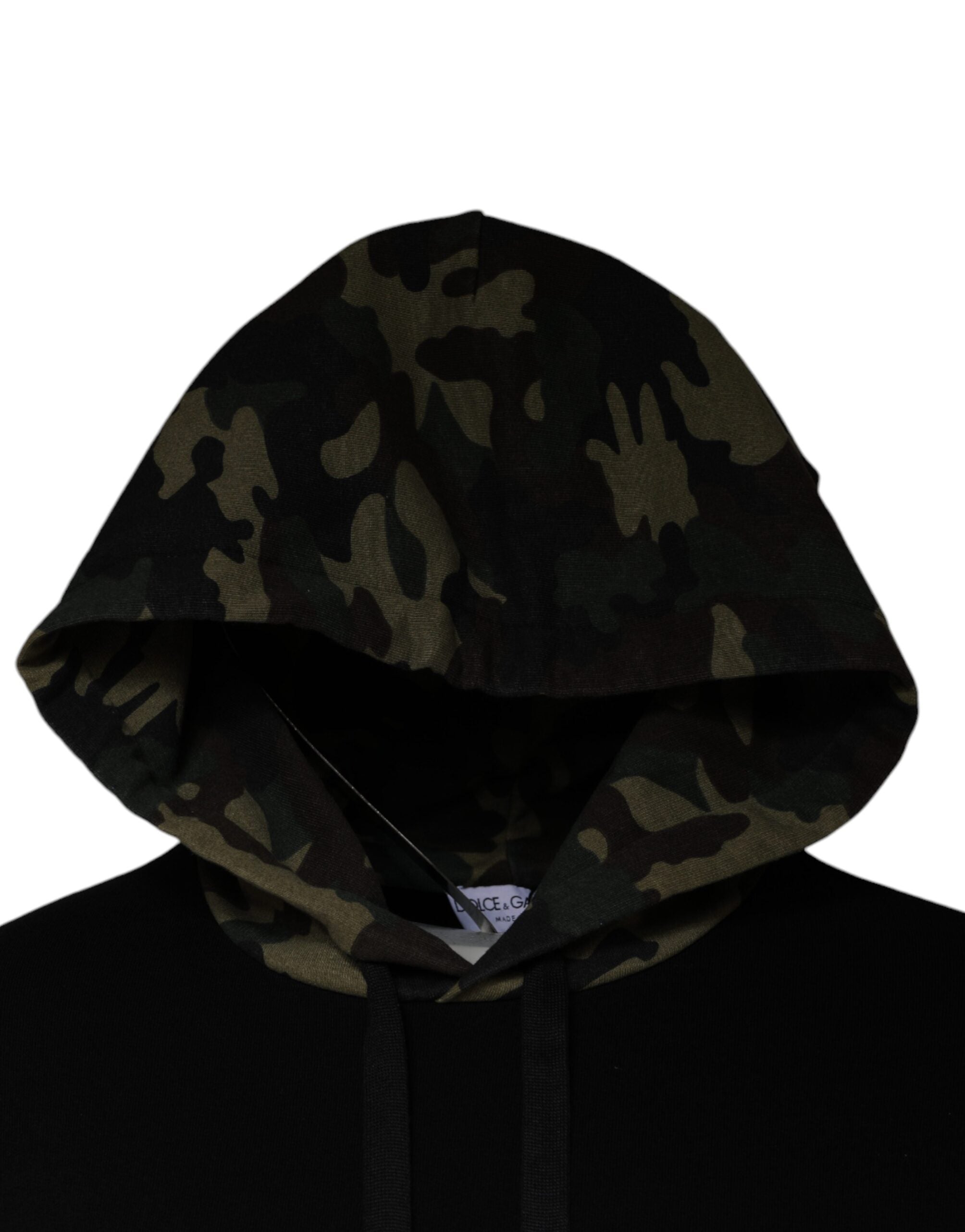 Black Camouflage Hooded Sweatshirt Sweater - ventzia