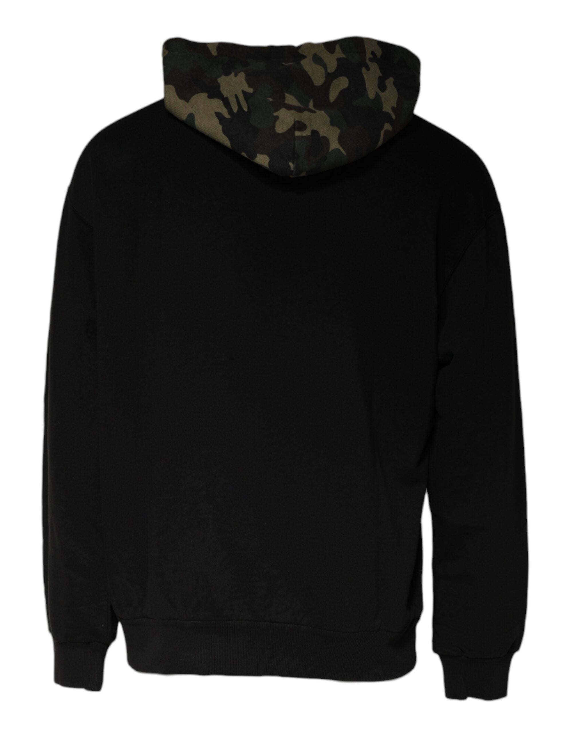 Black Camouflage Hooded Sweatshirt Sweater - ventzia