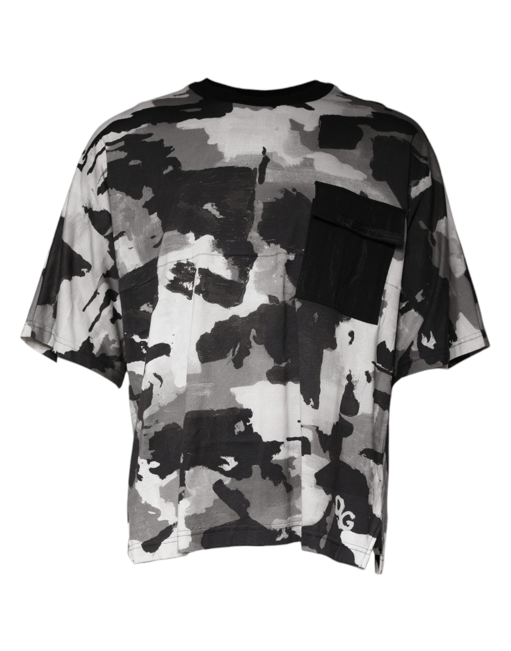 Multicolor Camouflage Cotton Crewneck T-shirt - ventzia
