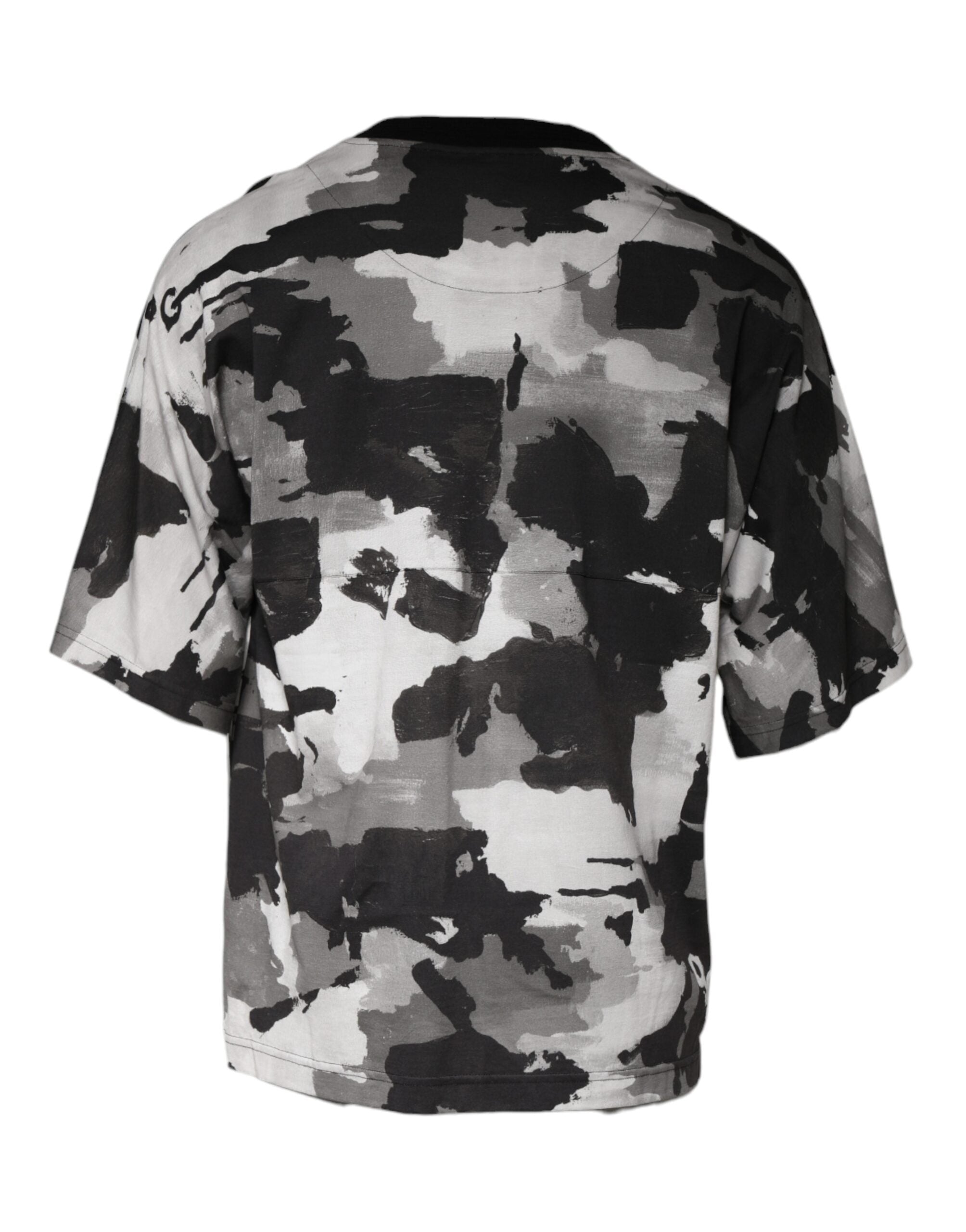 Multicolor Camouflage Cotton Crewneck T-shirt - ventzia