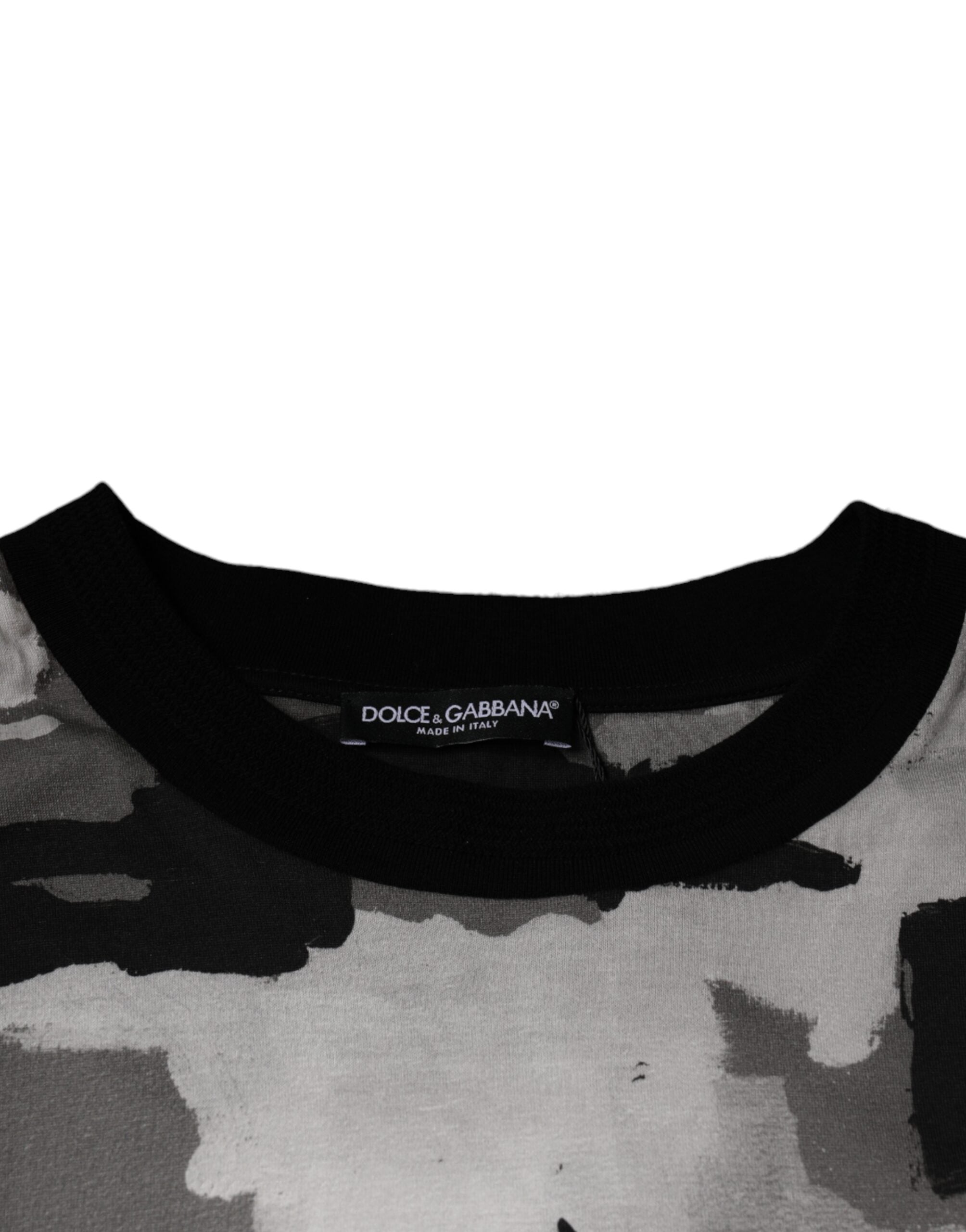 Multicolor Camouflage Cotton Crewneck T-shirt - ventzia