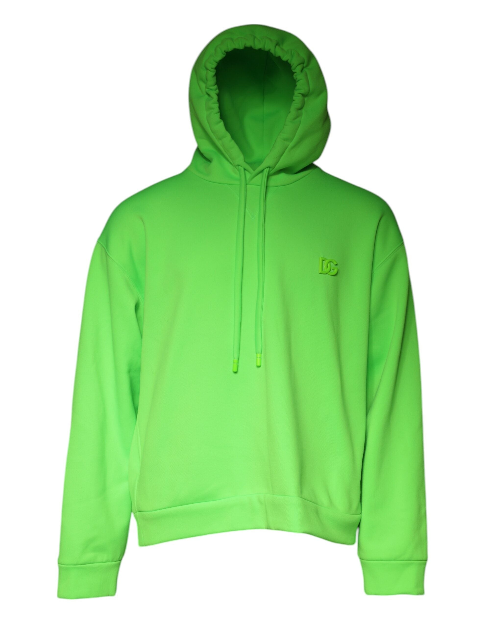 Green Logo Hooded Pullover Men Sweatshirt Sweater - ventzia