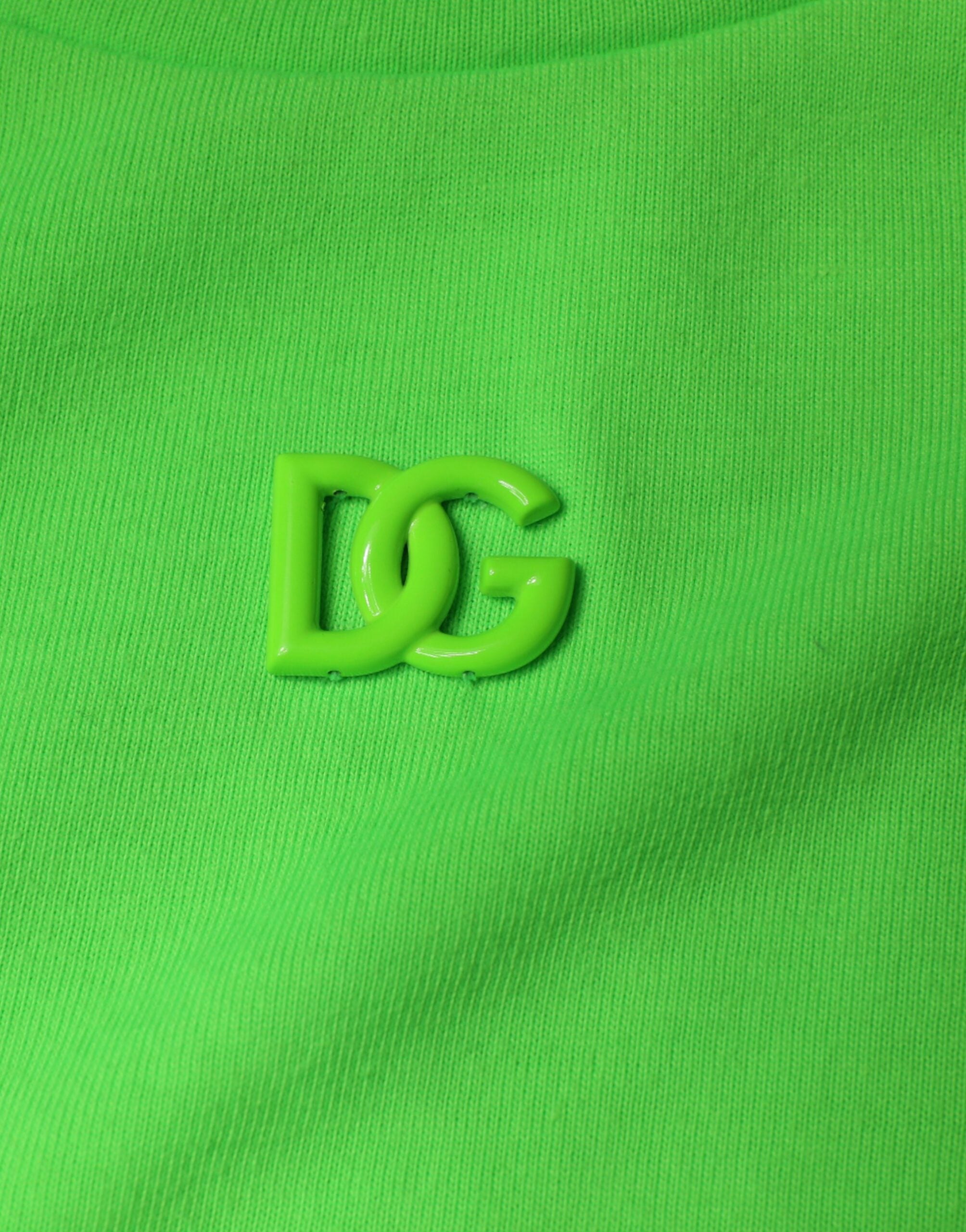 Green Logo Hooded Pullover Men Sweatshirt Sweater - ventzia