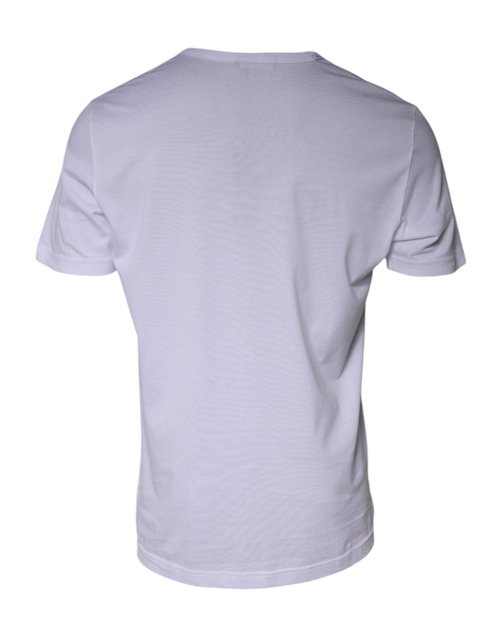 White Paradiso Cotton Shorts Sleeves T-shirt - ventzia