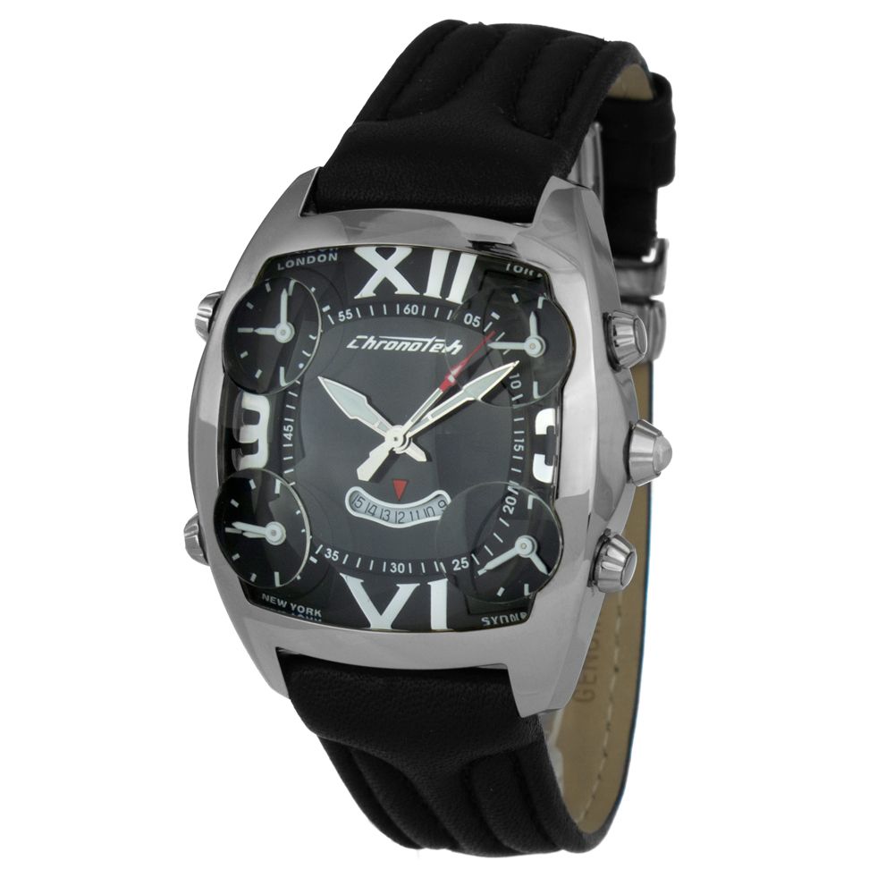 Black Leather Watch - ventzia