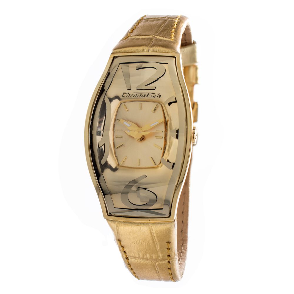 Gold Leather Watch - ventzia