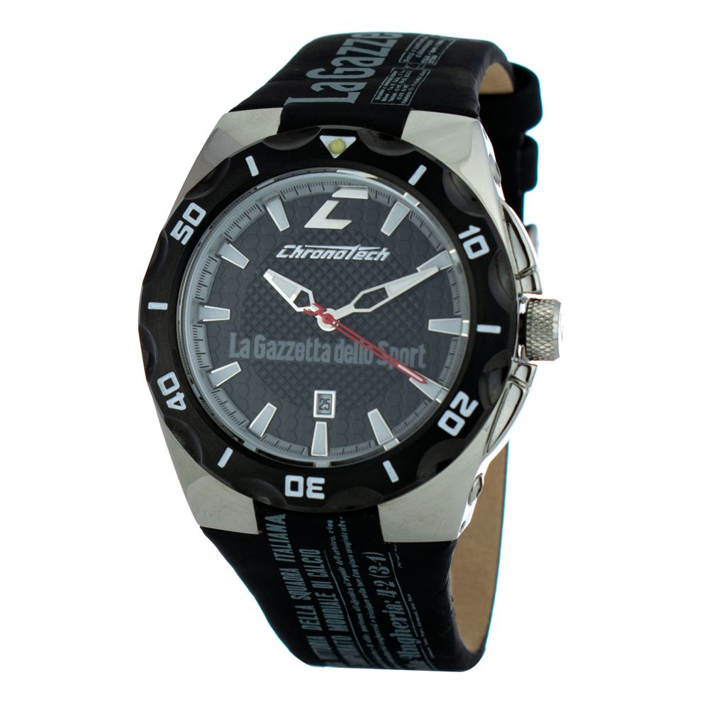 Black Leather Watch - ventzia