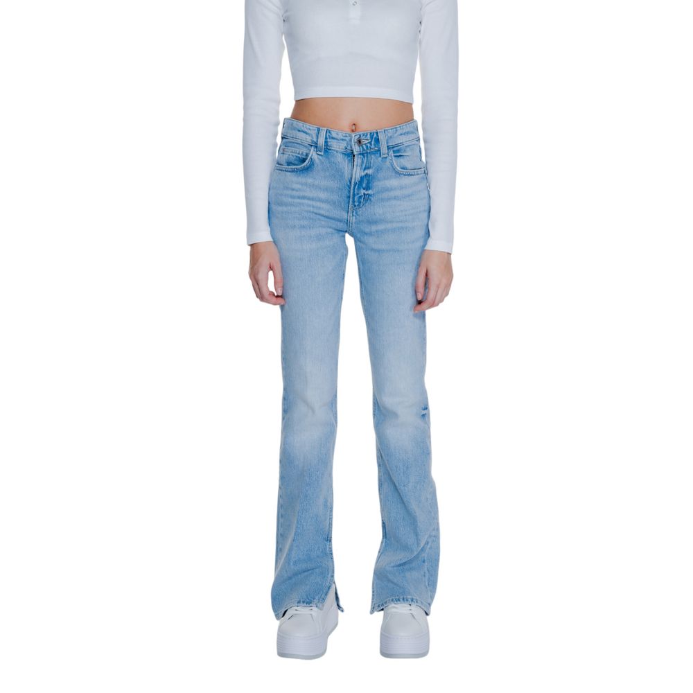 Light Blue Cotton Mom Jean - ventzia