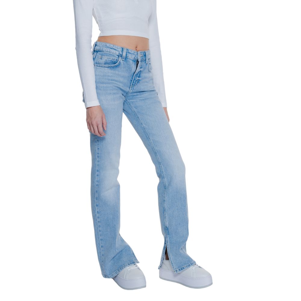 Light Blue Cotton Mom Jean - ventzia