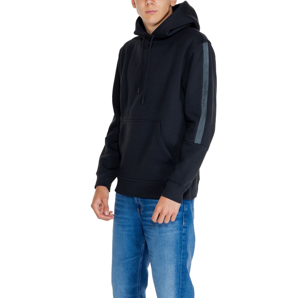 Black Cotton Hoody - ventzia