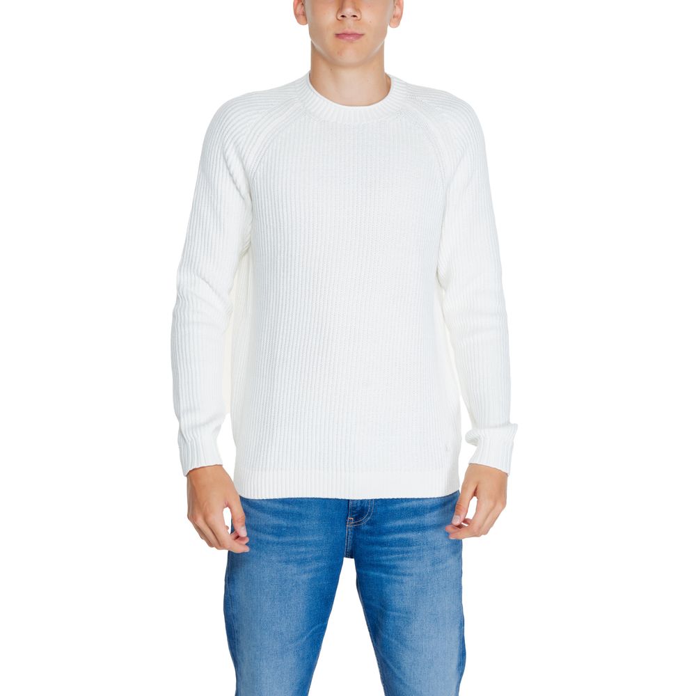 White Organic Cotton Sweater - ventzia