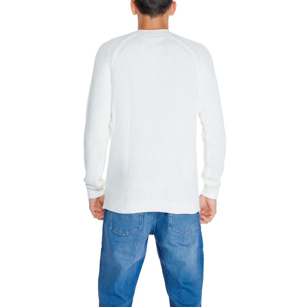White Organic Cotton Sweater - ventzia