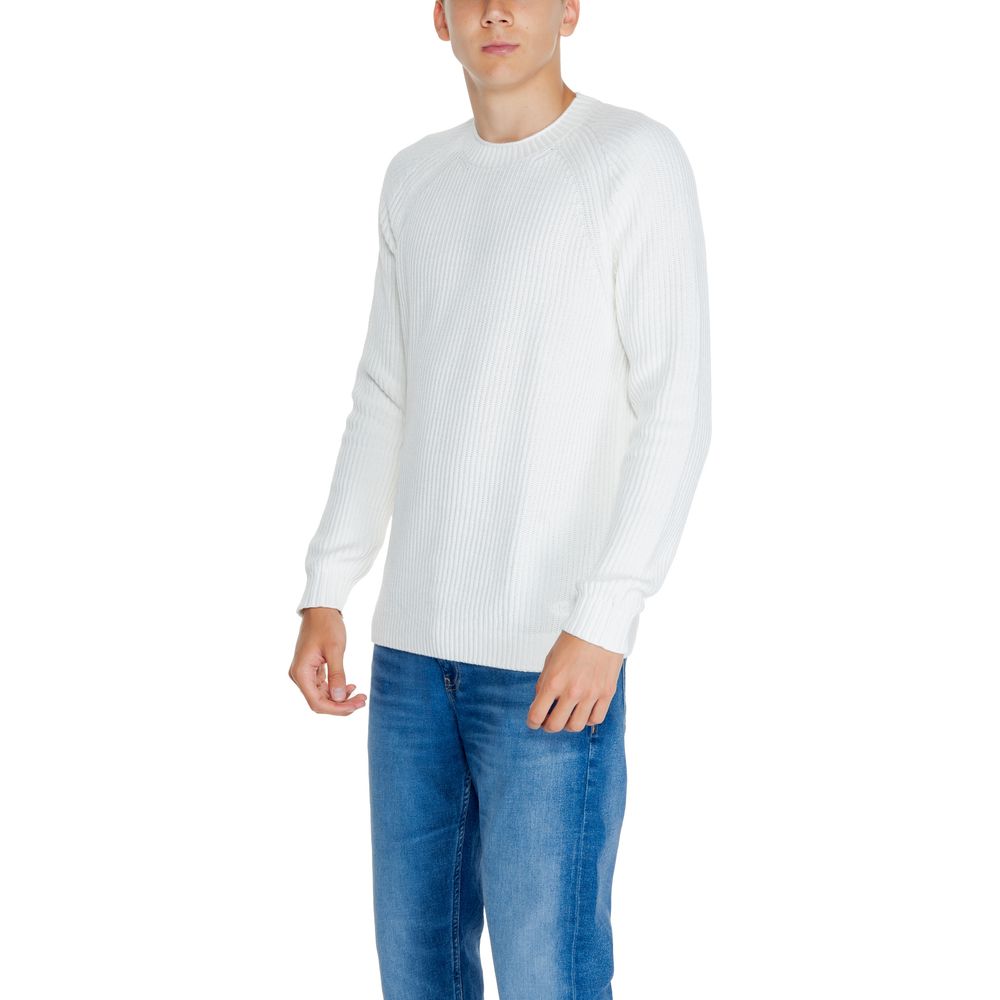 White Organic Cotton Sweater - ventzia