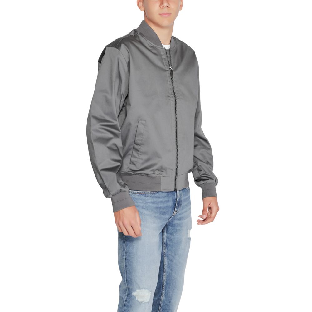 Gray Organic Cotton Jackets & Coat - ventzia