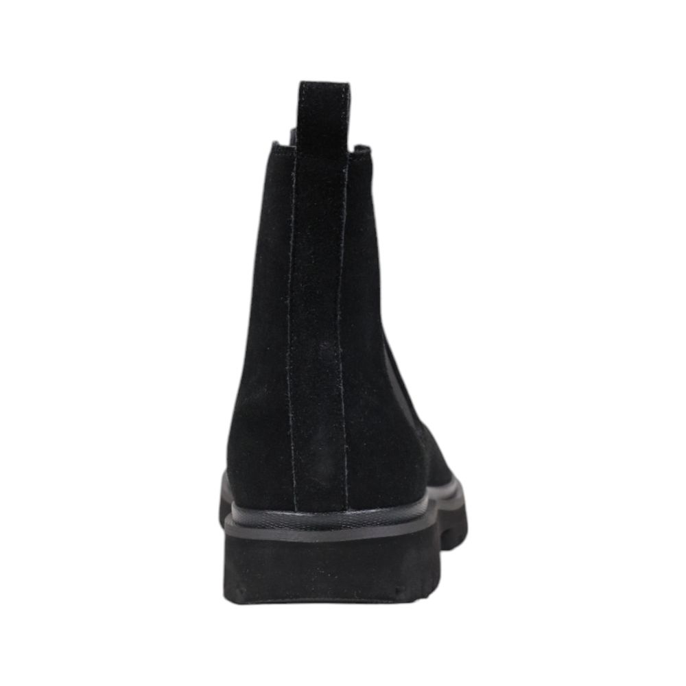 Black Suede Leather Boot - ventzia